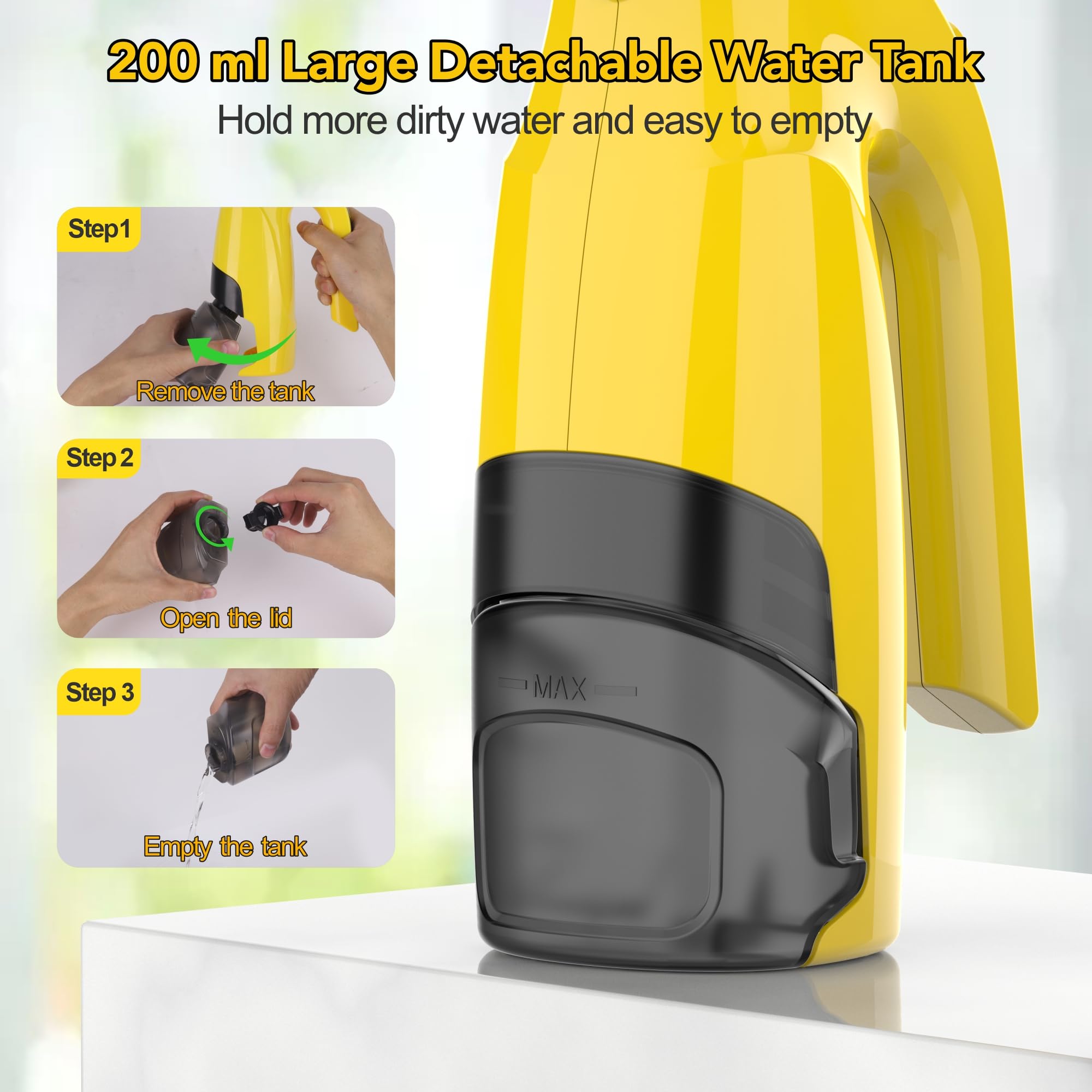 Aspiradora De Ventana Mayimx Control Remoto 2800PA Succión Fuerte