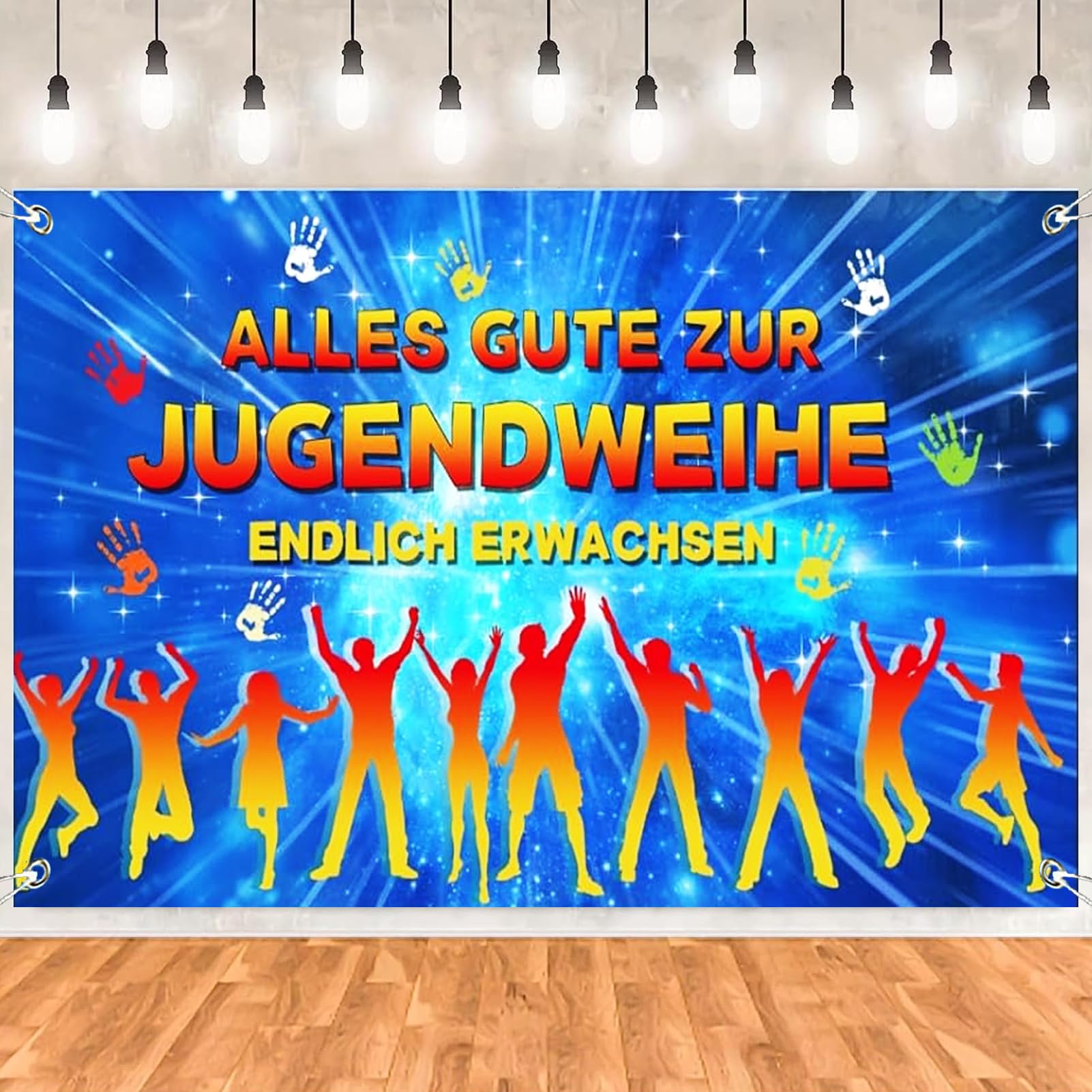 Jugendweihe Deko, 250 cm x 45 cm Alles Gute zur Jugendweihe Banner decorativo per bambini, striscione per adulti, decorazione da appendere per ragazze (a