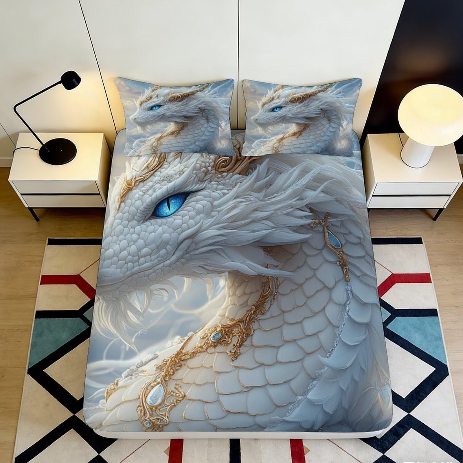 3D Printed Owl Floral Fitted Sheet Microfiber Deep Pocket Non-Slip Bedroom Bedding Owl Mattress Fitted Cover for Adults Teens 120x200x25cm