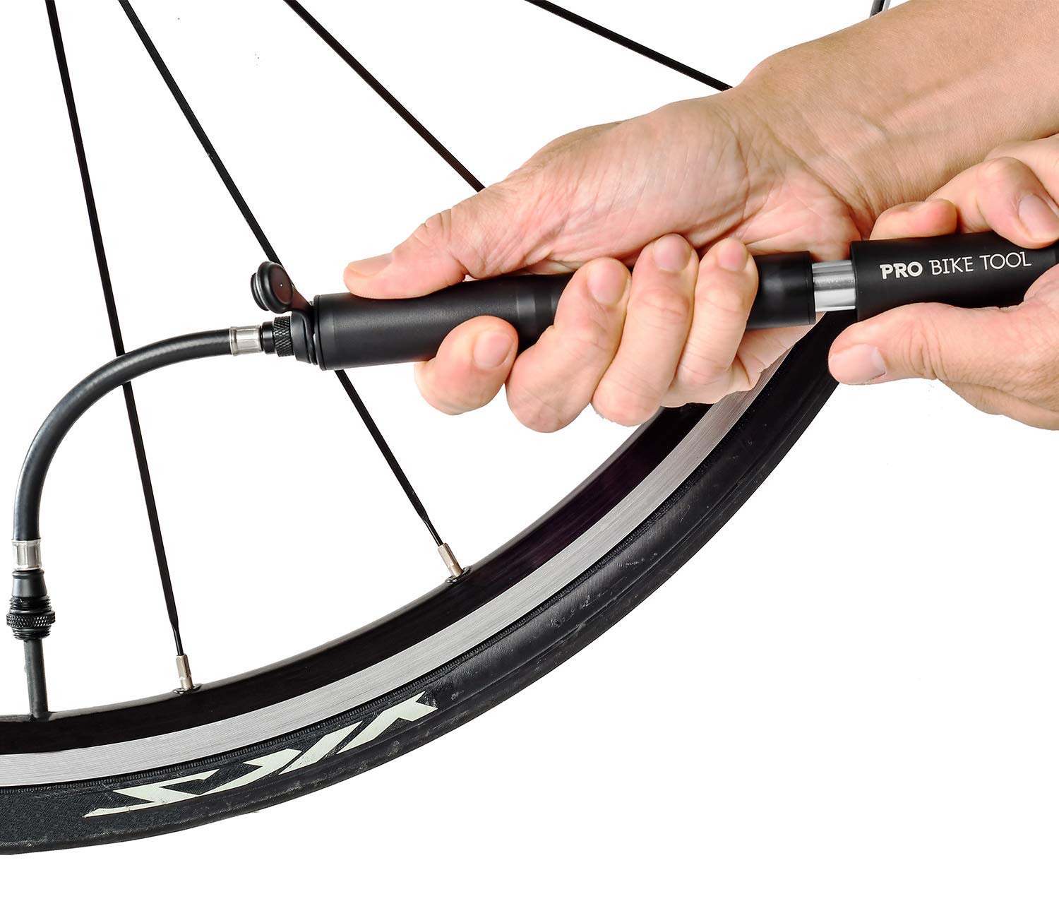 BETO CRH-030PG mini fietspomp draaibare manometer Presta Schrader 120 PSI