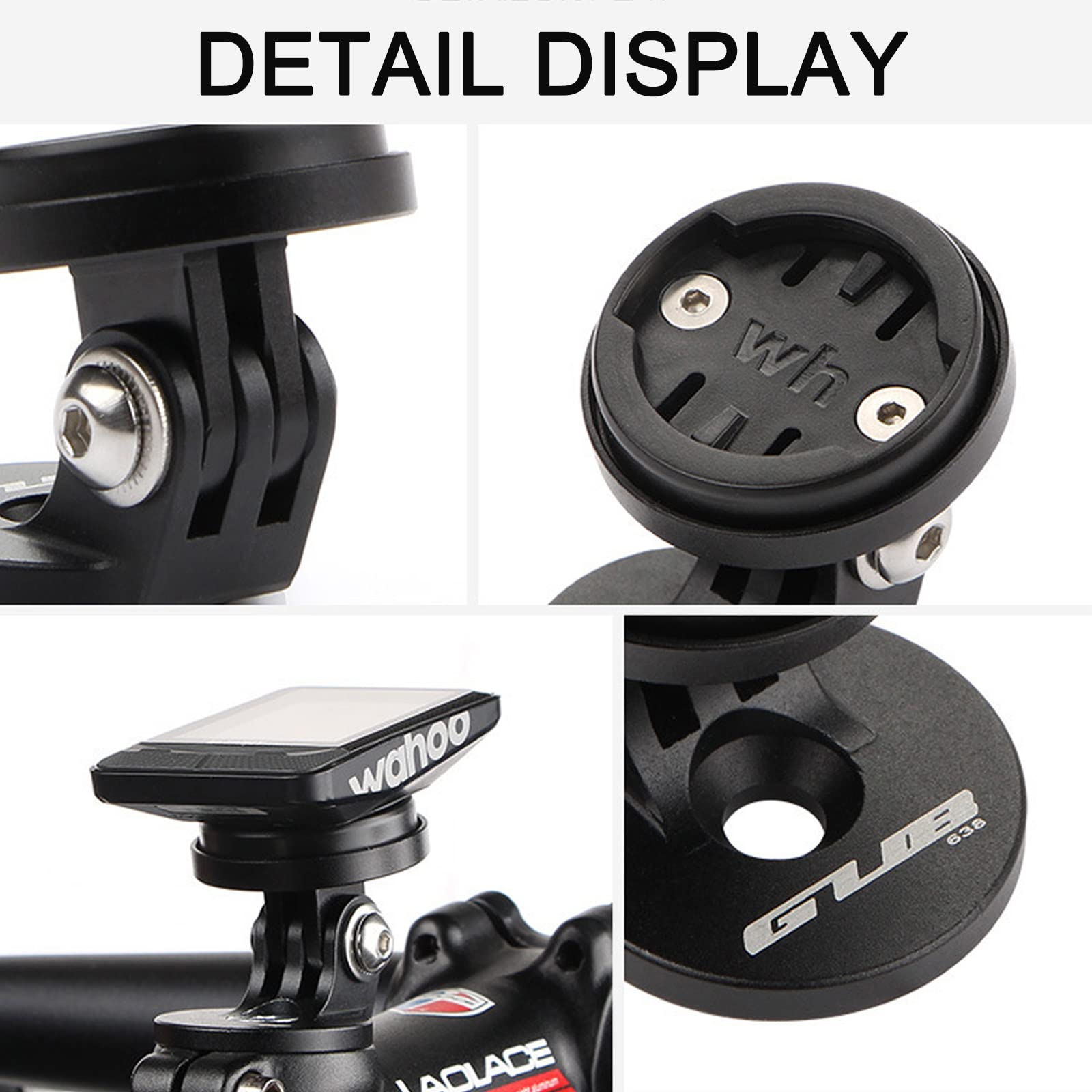 Soporte Ordenador Bicicleta, Compatible para Garmin Edge, Wahoo Elemnt, Bryton, Cat Eye Soporte Ordenador MTB Manillares Potencia (Ángulo Ajustable)