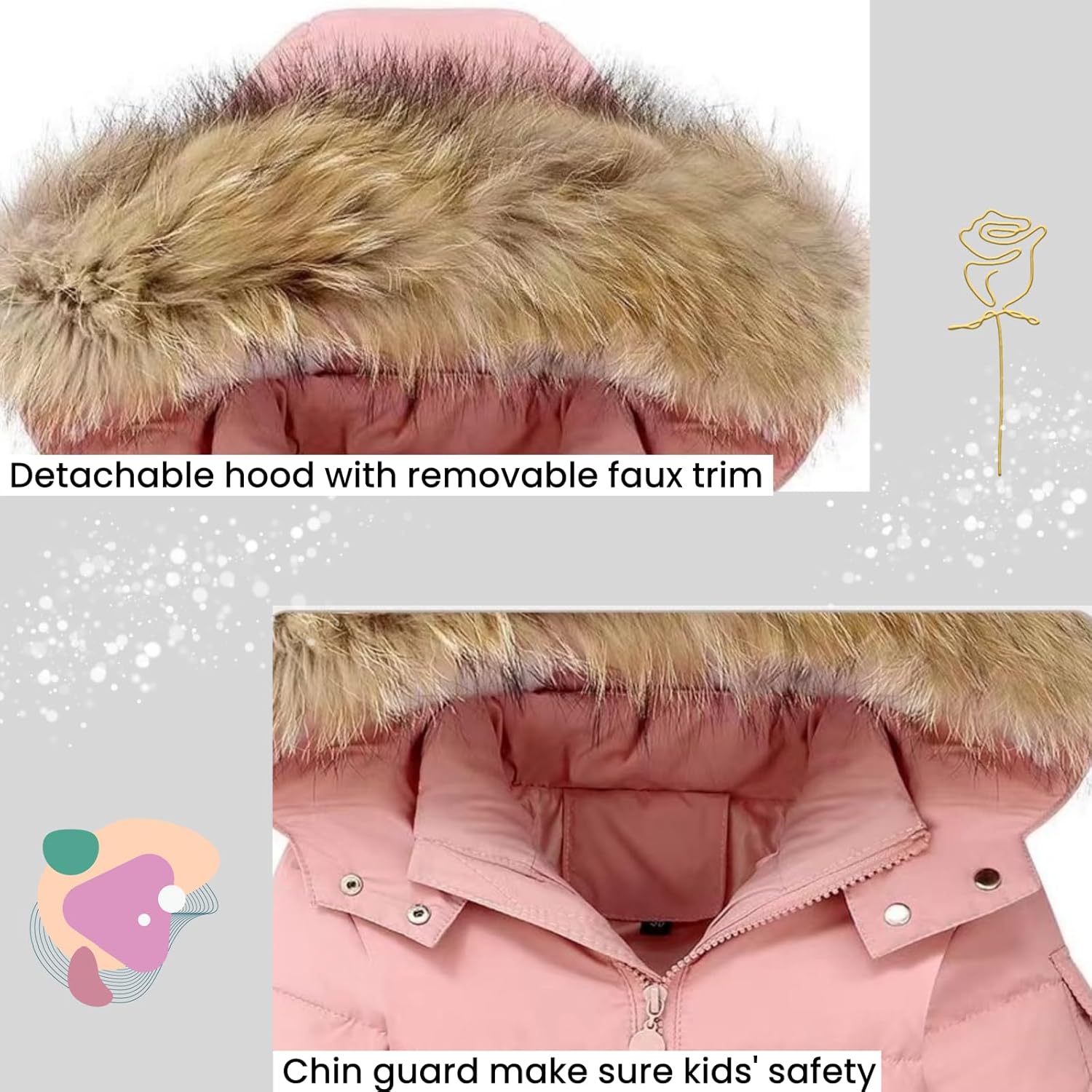 Ohrwurm Toddler 2-Piece Ski Snowsuit Set Kids Puffer Jacket Winter Coat Snow Pants Bib for 1-5T
