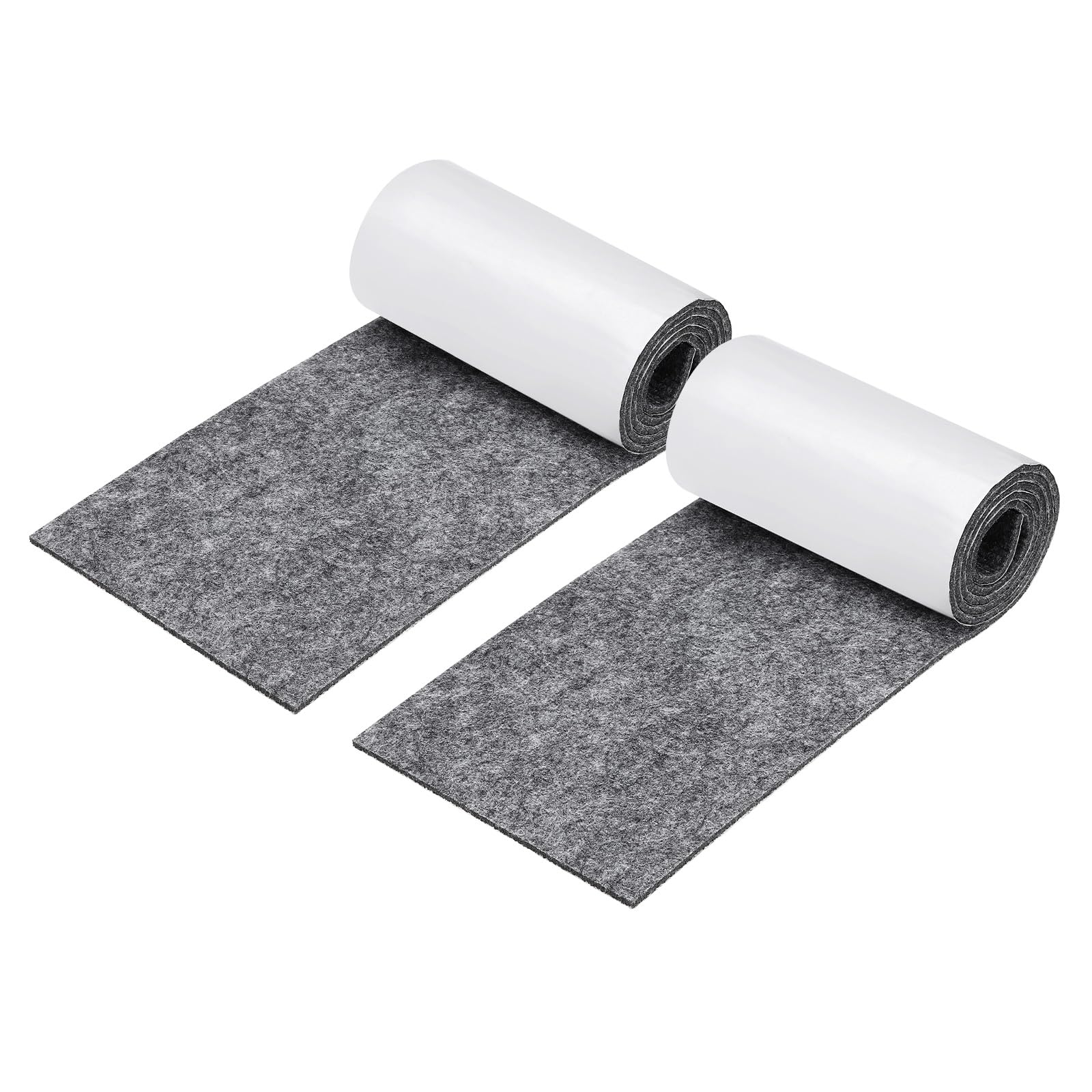 Fieltro adhesivo suave y antideslizante para proteger base de lámparas y muebles, gris 2 rollos