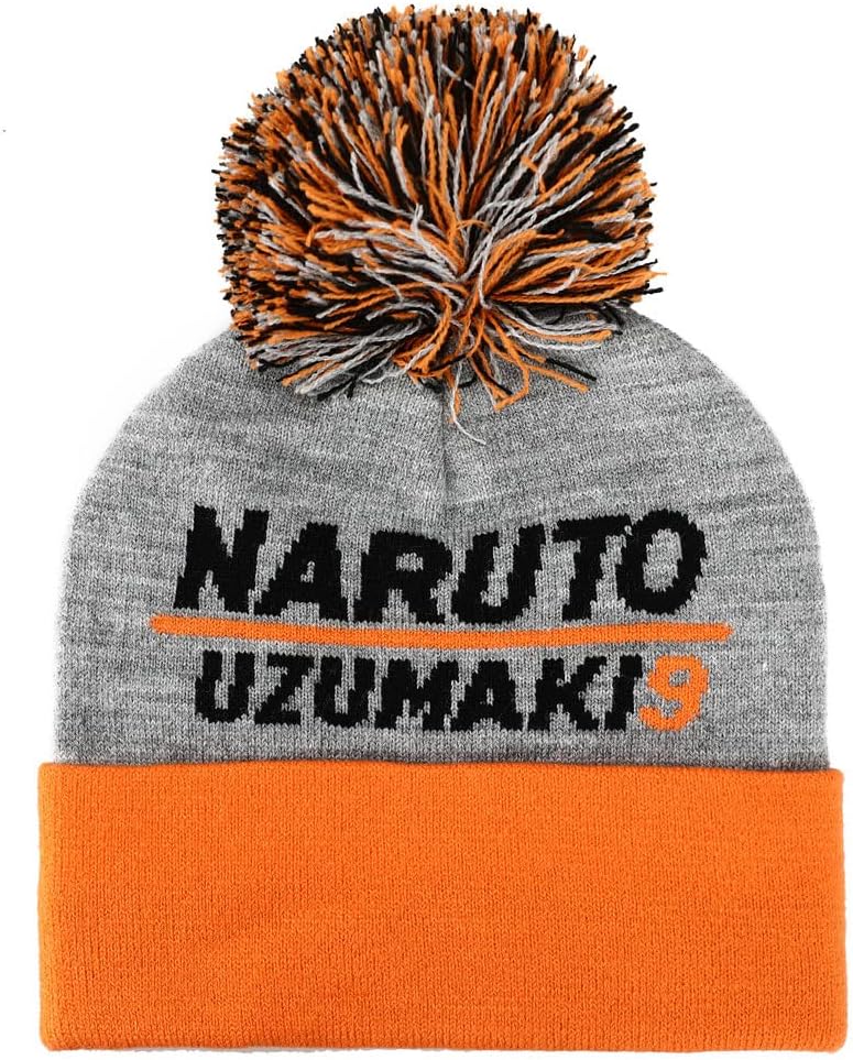 Naruto Shippuden Cuffed Beanie Hat with Pom and Gloves Combo Set for kids - Image 3