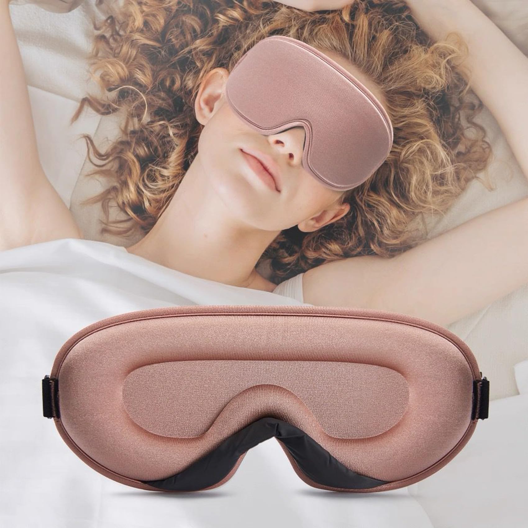 Mascherina Per Dormire 3D - Blocco Totale Della Luce, Morbida Memory Foam, Con Tappi Per Orecchie Inclusi, Ergonomica, Zero Pressione Su Occhi E Ciglia, Per Viaggi, Meditazione E Insonnia