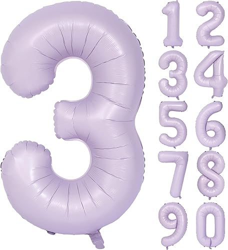 Vista 104 de 40" Macaron purple Number Balloons Helium Foil Mylar Balloon Birthday Party banquet Decoration 9