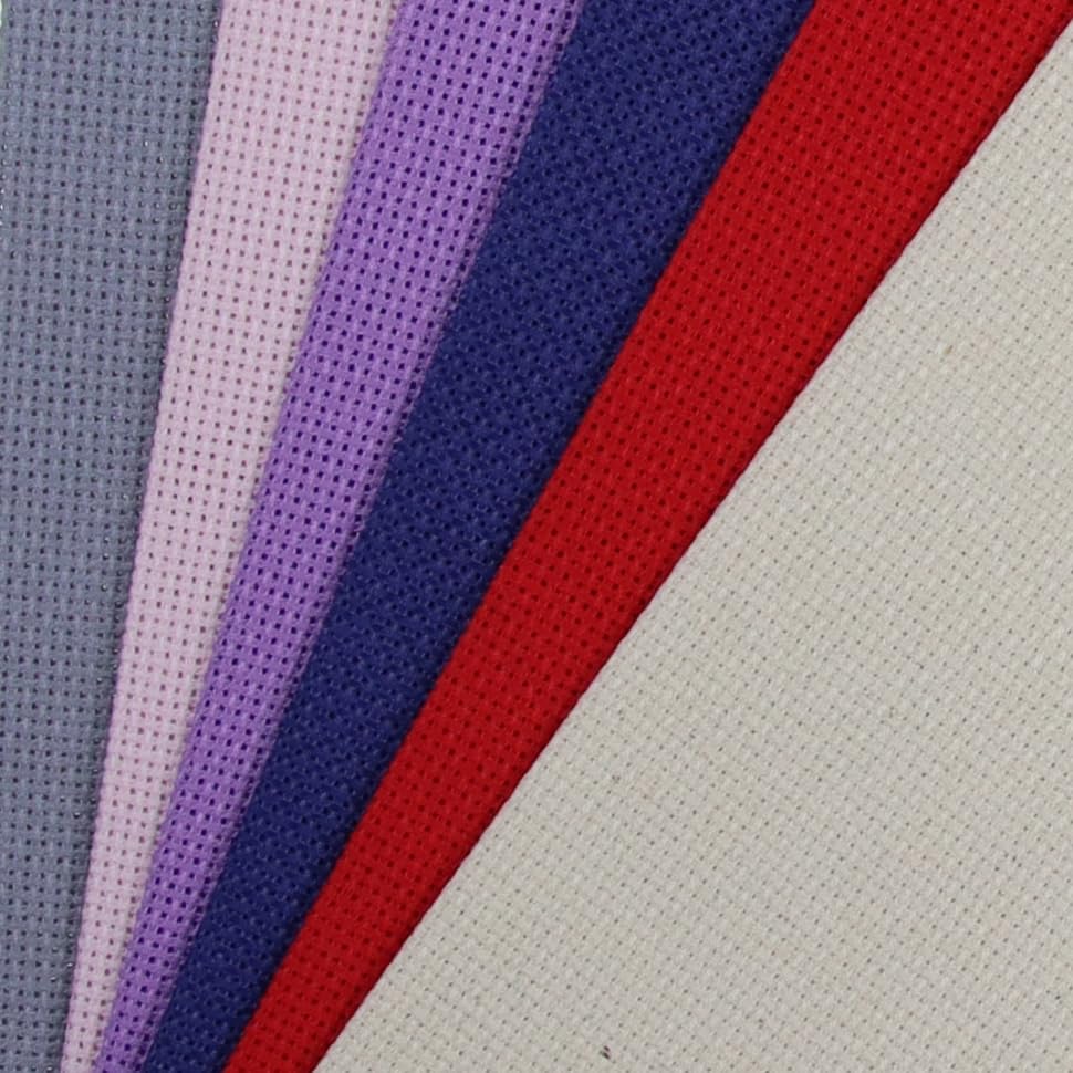 Image of KCS 6 pc of 12 inch x 18 inch (30cmx45cm) Counted Cotton Aida Cloth Cross Stitch Fabric (18CT-J)