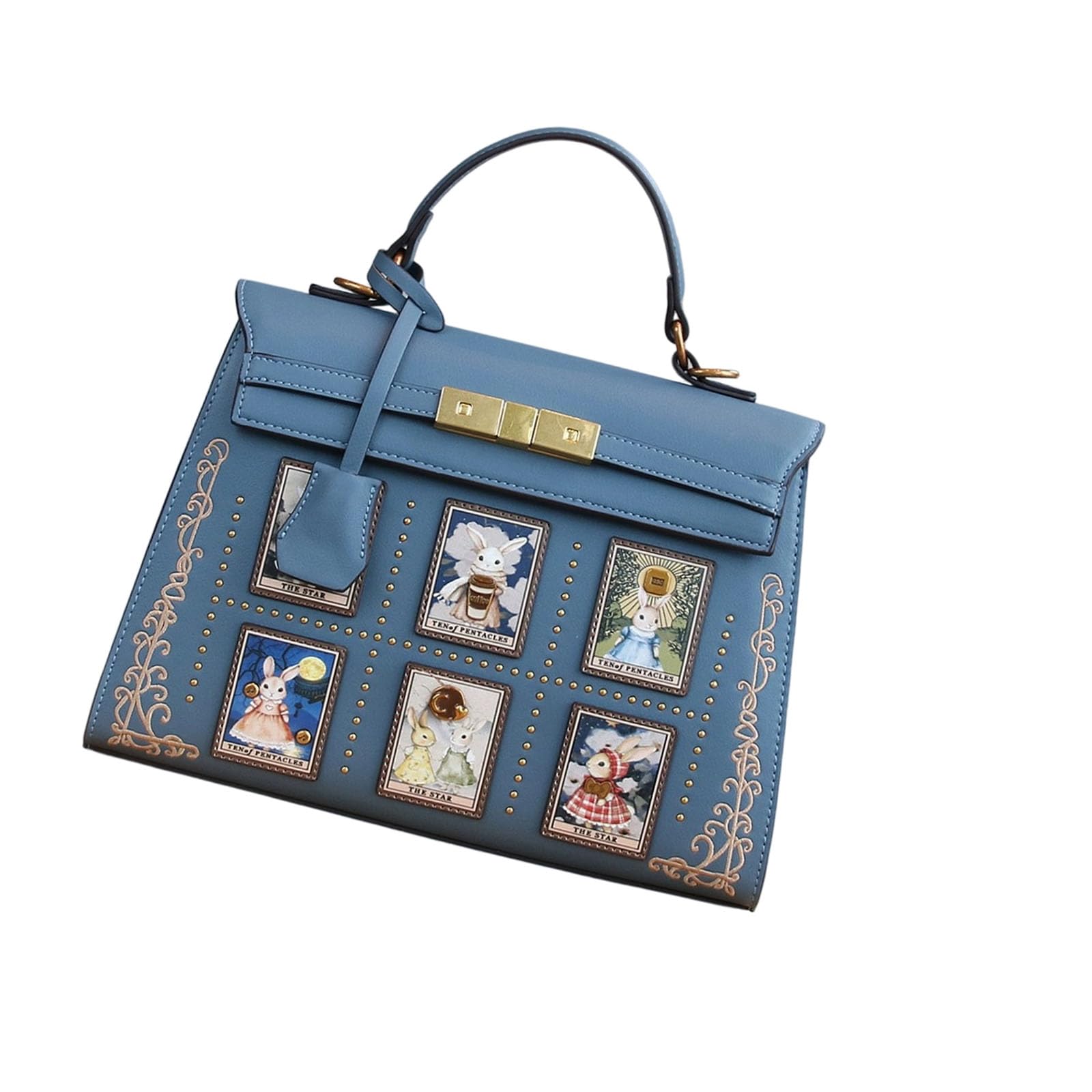 Borsa alla moda con stampa lepre con tasche multiple borsa leggera per uso quotidiano Borsa alla moda con stampa Lagomorph