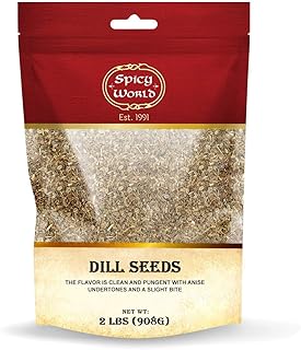 Spicy World Dill Seeds Whole Spice | Perfect for Pickling and Eating | 2 Pound Resealable Bag
