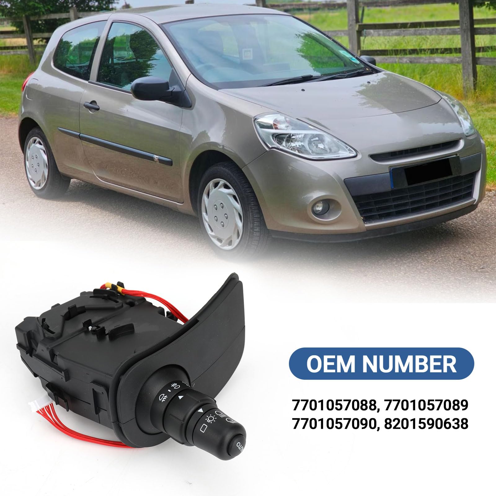 Commutateur De Phare/clignotant Antibrouillard Gauche Avant Pour Renault Clio 3, Modus, Kangoo 2 - Neuf, Pièce Générique