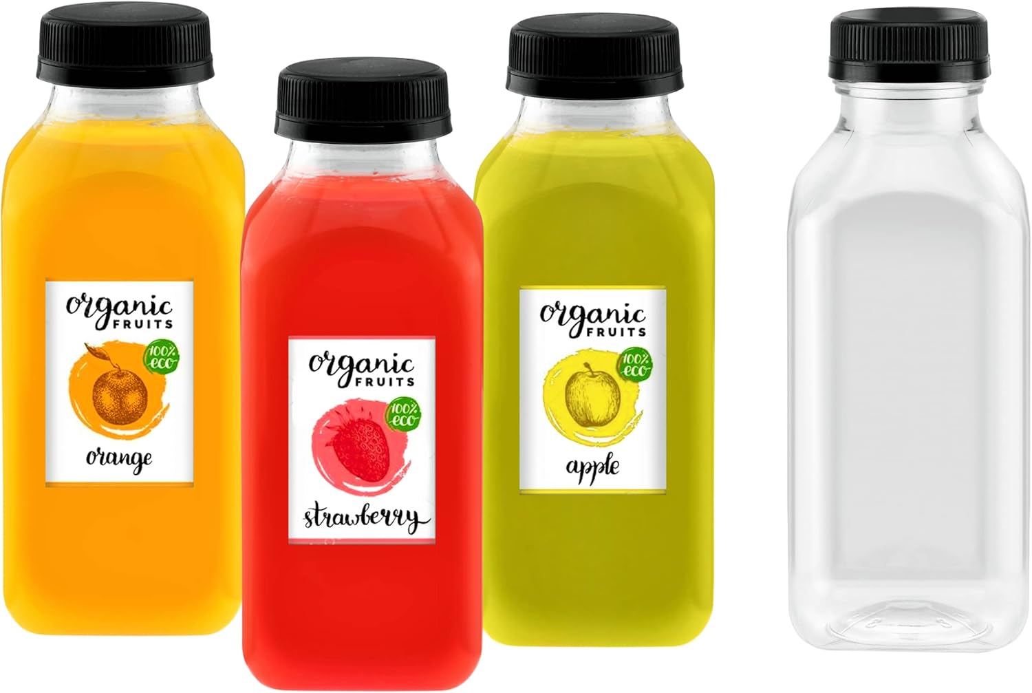 Green Direct 12 oz Plastic Bottles With Lids Clear Water Bottles