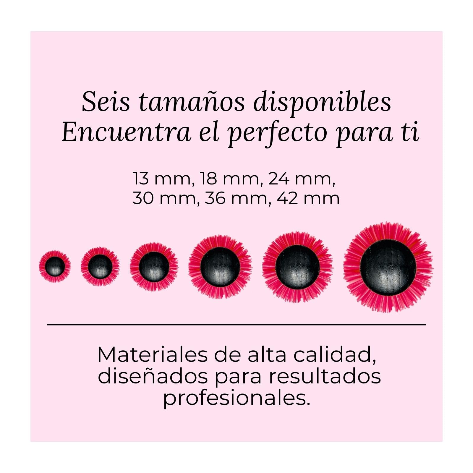 TEK Ceramik Oxy – Juego de 6 cepillos redondos (13/18/24/30/36/42 mm) – Barril de cerámica – Para todo tipo de cabello – Fabricado en Italia