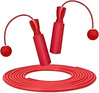Vista 1 de Cuerda de saltar inalámbrica Cuerda de saltar con peso Cuerda de saltar interior cuerdas de salto reemplazables rojo