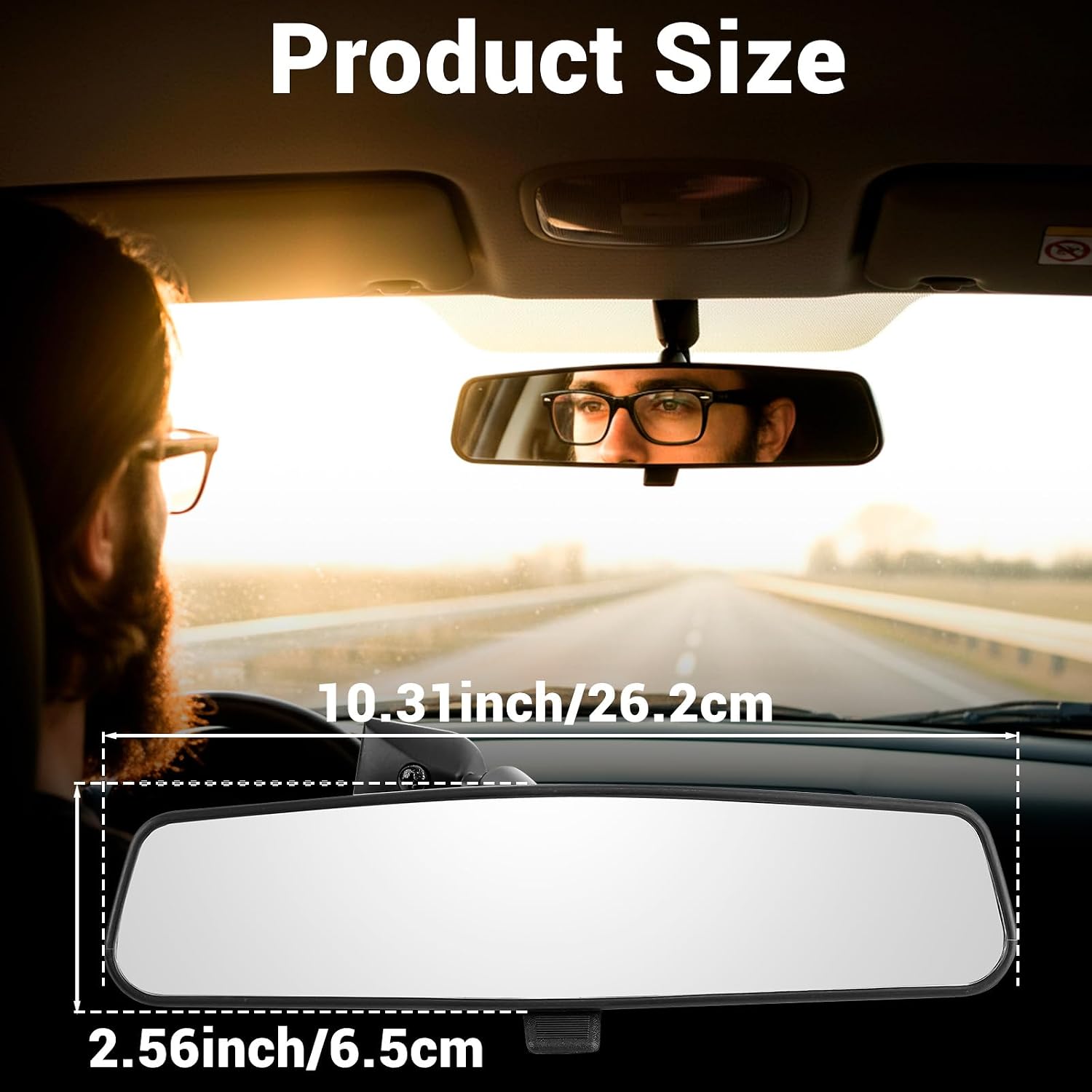 MACHSWON Rear View Mirror, Car Interior Rearview Mirror, 84703-71L00, E11025617, Compatible with Suzuki SX4 S-Cross JYB 2015–2023, 1 pc (with Manual Dimming Function)