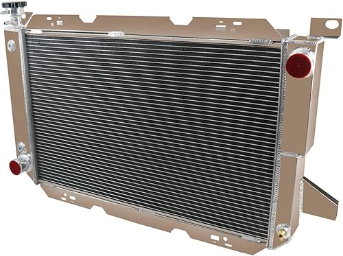Miniatura 2 de ALLOYWORKS Radiador de aluminio de 3 filas para Ford F-150 F-250 F-350 F150 F250 F 350 Bronco 5.0L 5.8L 7.5L V8 Radiadores de flujo cruzado de