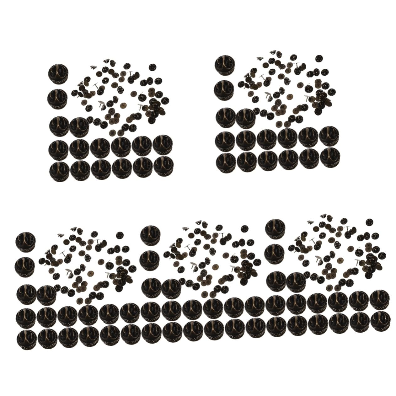 NUOBESTY 250sets Spille Con Retro Di Bloccaggio Per Creazioni Artistiche Di Gioielli Accessori Per Spille e Distintivi e Fermagli Per Cravatte