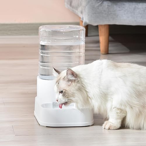 Miniatura 9 de Dispensador automático de agua para mascotas con 1 filtro para gatos y perros pequeños, dispensador de agua para perros de 1 galón3.5 L, fácil de