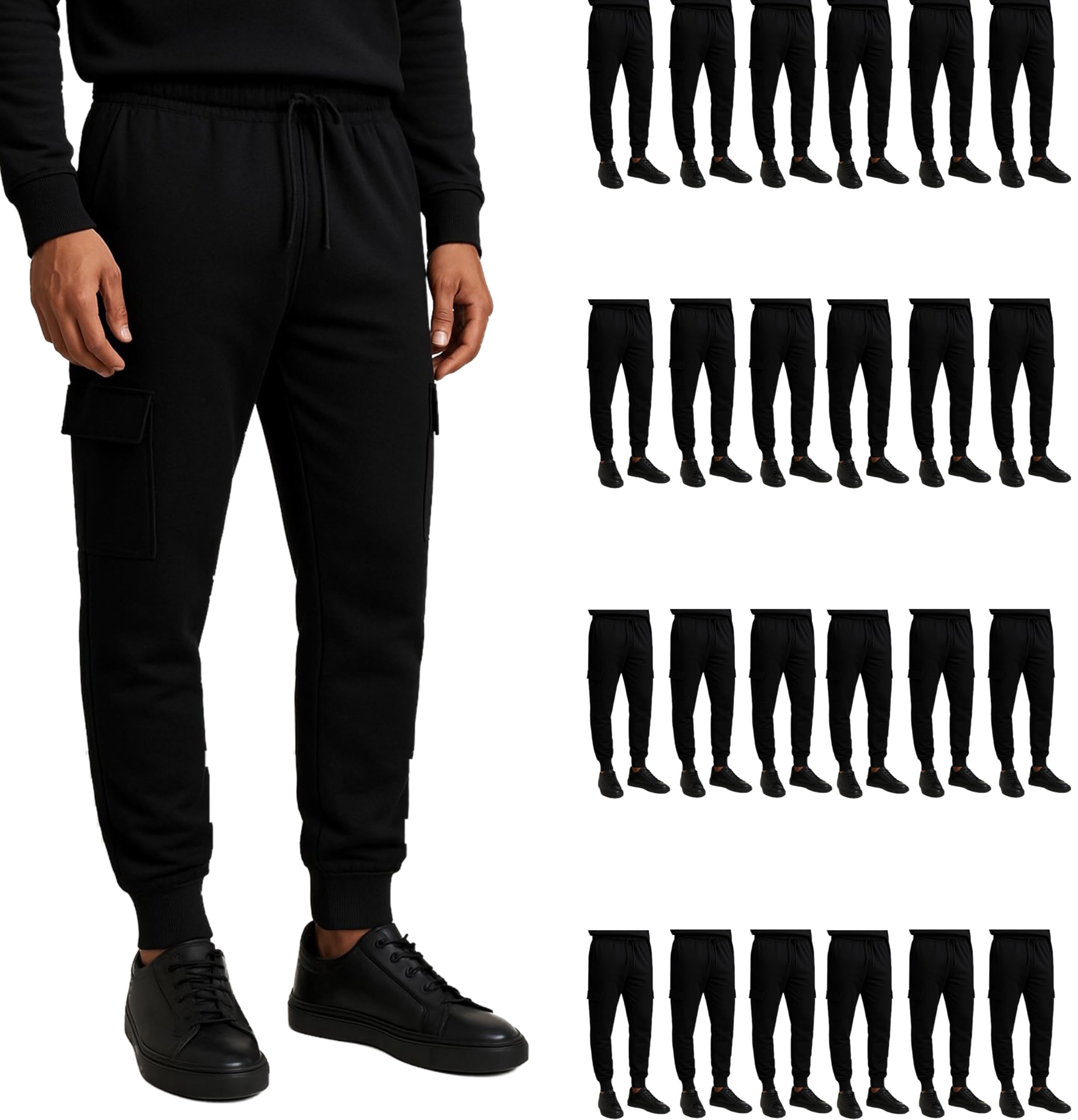 BILLIONHATS Mens Cotton Jogger Sweatpants Assorted Colors Sizes from S M L XL 2XL Great for Homeless Shelter