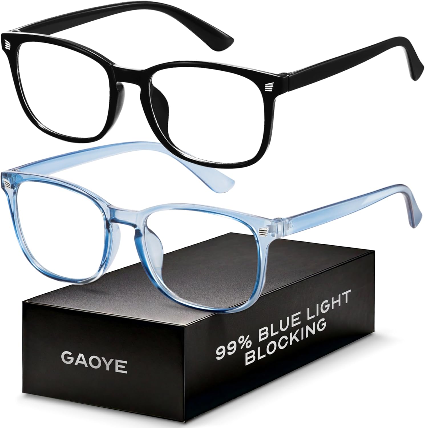 Blue Light Blocking Glasses - Fashion Square Fake Eyeglasses, Anti UV Ray Computer Gaming Glasses Blue Blockers for Women/Men