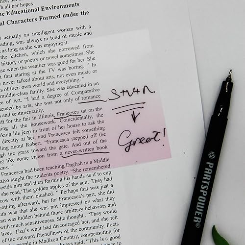 Miniatura 3 de Notas adhesivas transparentes degradadas, notas transparentes de 3.1 x 3.1 in para anotar artículos de oficina en diario bíblico, 50 hojasbloc, 4