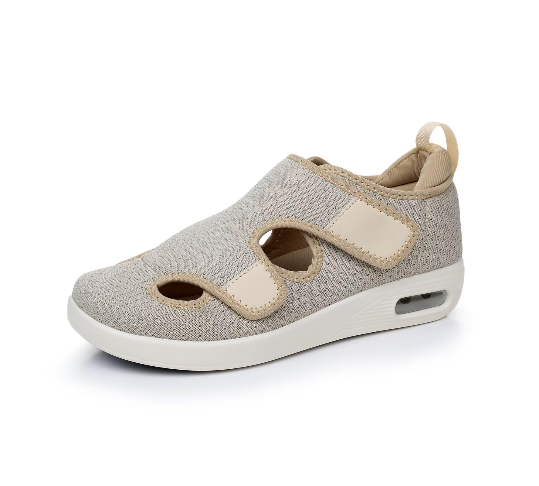 VibeCraft Diabetessandalen für Damen und Herren mit Klettverschluss, Druckentlastend und atmungsaktiv, Ideale Sandalen für geschwollene Füße und den täglichen Gebrauch
