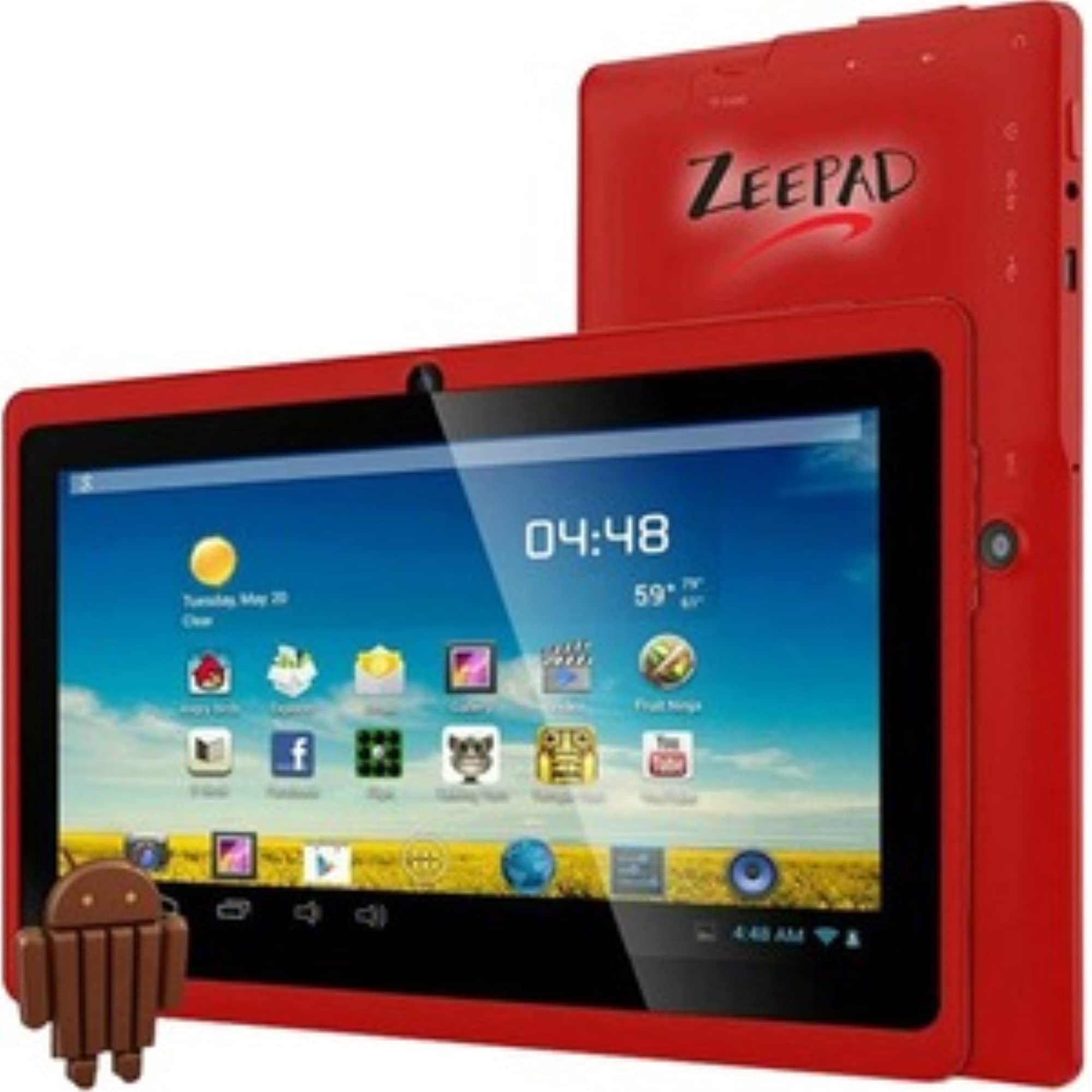 Zeepad 7DRK-Q-RED 7Drk-Q, 7" Android Tablet, 4 GB, Red