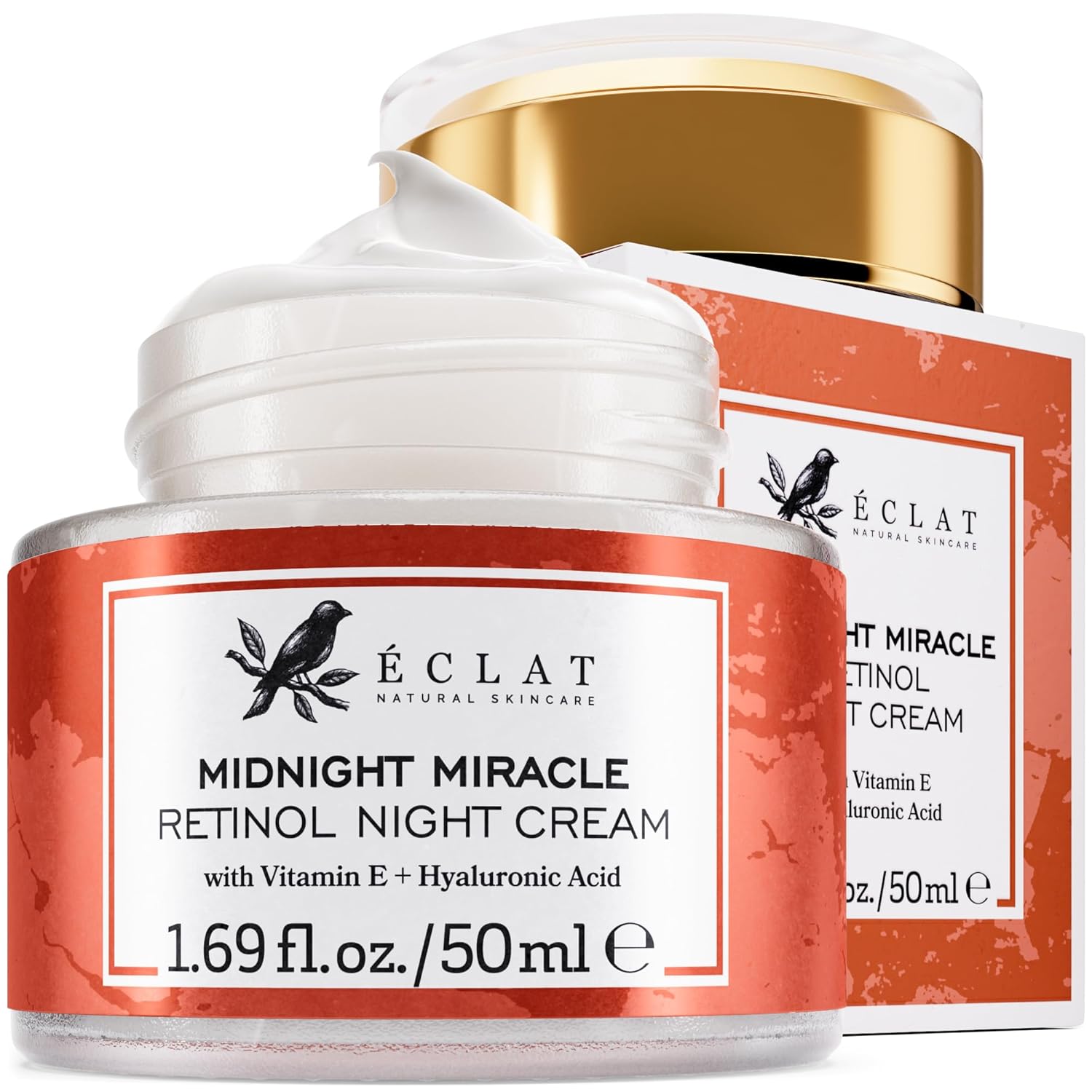 Eclat Skincare Retinol Night Cream – 2.5% Retinol & Hyaluronic Acid Face Moisturizer for Wrinkles, Fine Lines & Hydration – Firming Anti Aging Cream for Smooth, Radiant Skin 1.7 fl oz - Image 1 of 7
