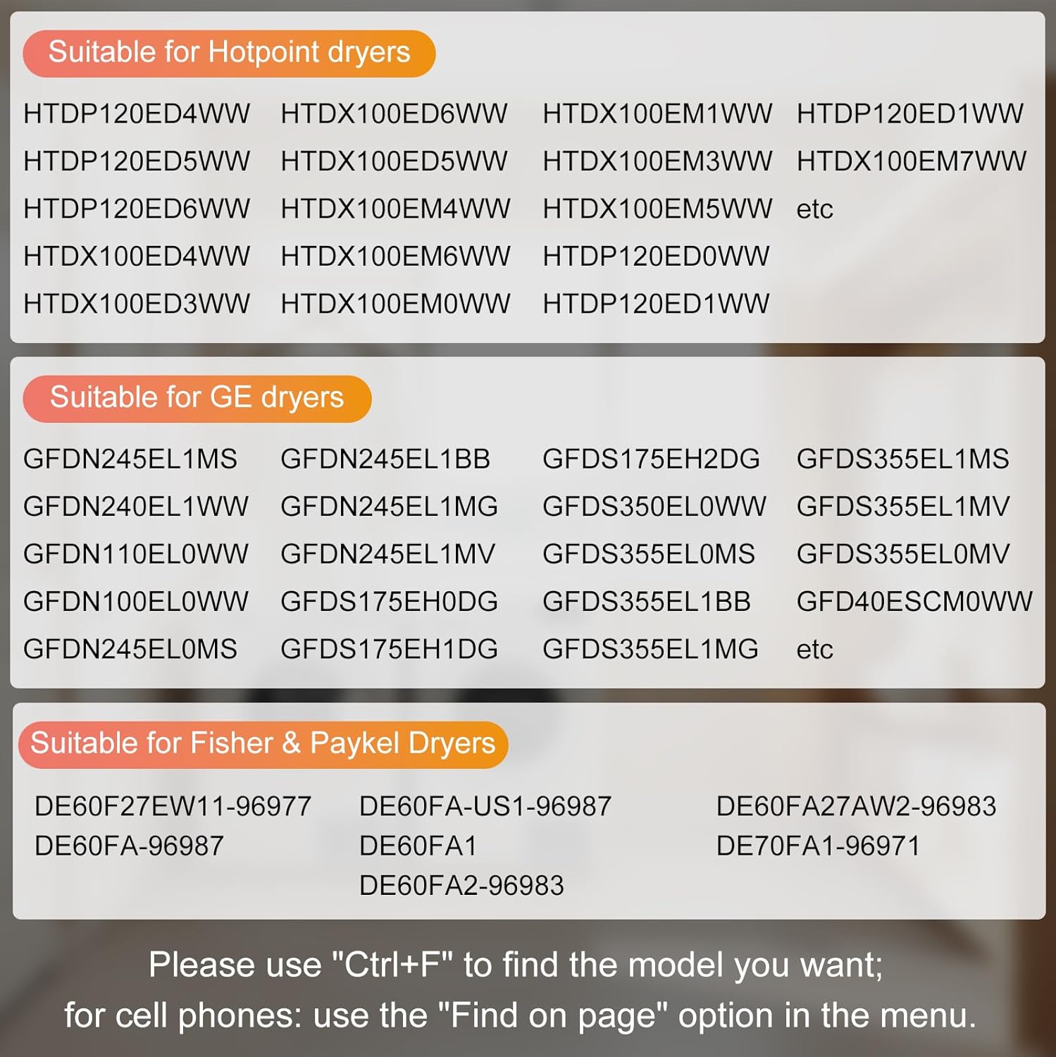 WE11M10001 Dryer Heating Element Replacement Parts Compatible with Most GE Dryer Laundry MICA Heater Replace 17380082 WE11M0032 PD00025955 3029257 AP5793359 EAP8756702 PS8756702