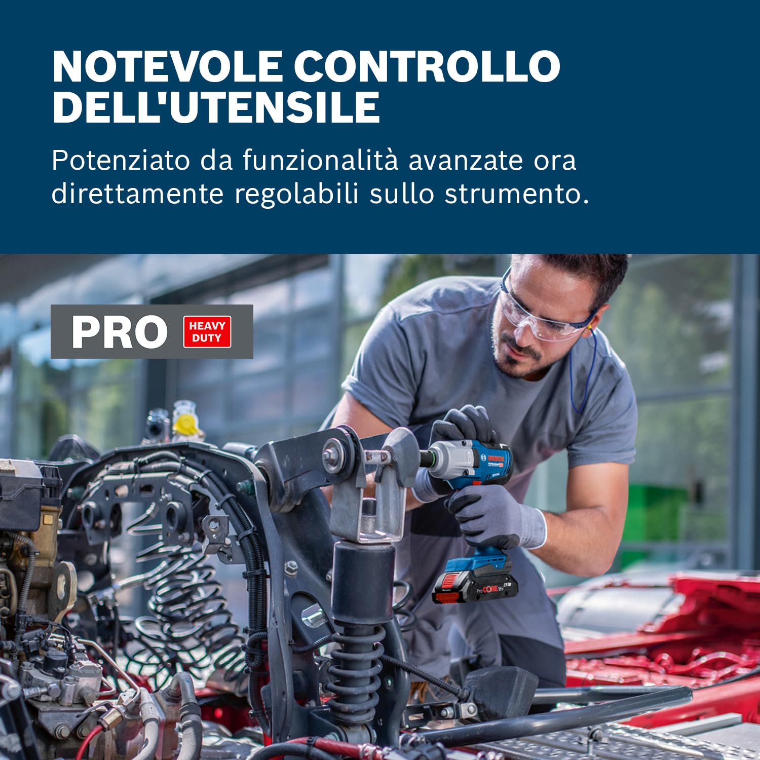 Bosch PRO HEAVY DUTY GDS18V-450P Avvitatore a massa battente 18V (GBA 18 V 5,0Ah, GAL 18V-40, L-BOXX)