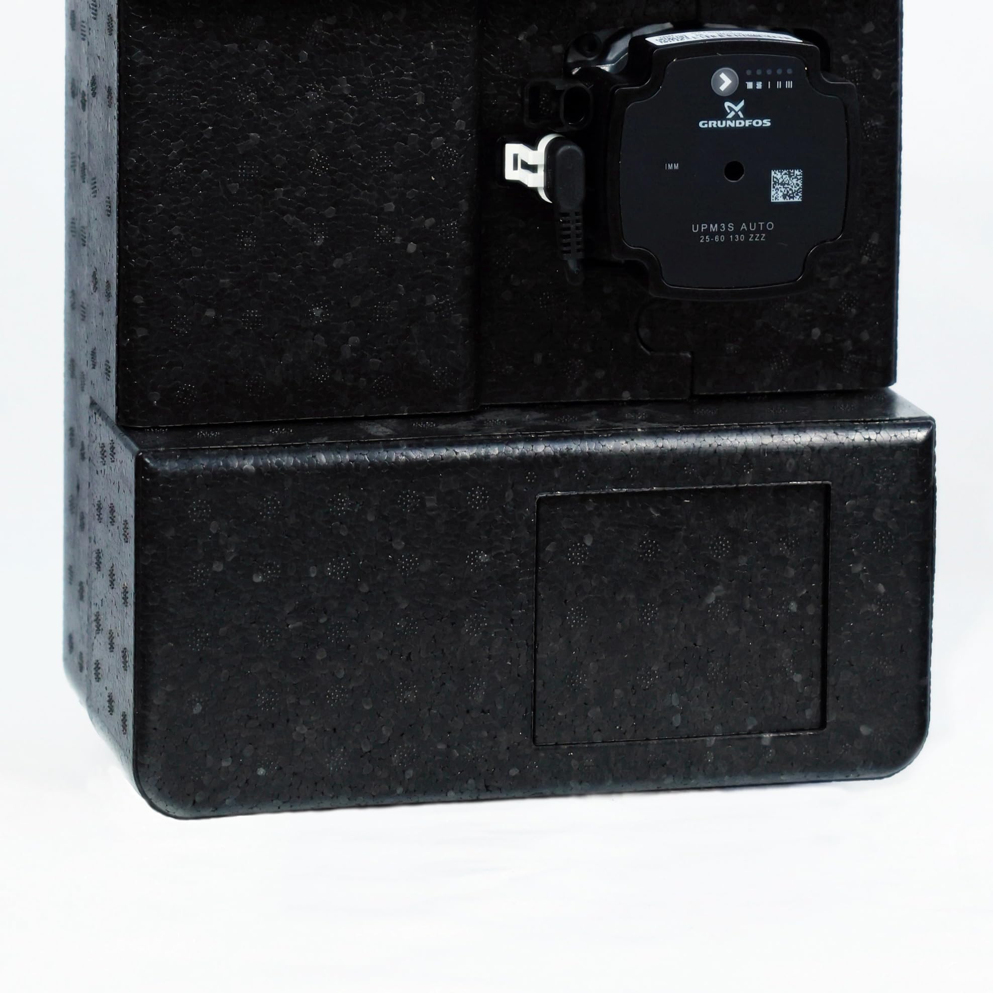 SUNEX® Pumpengruppe für Heizkreis GPO DN25 mit GRUNDFOS UPM3S Auto 25-60 Umwälzpumpe – Heizkreisstation mit Wärmedämmung, Thermometern & Rückschlagventil, AG 1½″ / IG 1″, max. 6 bar, 90 °C