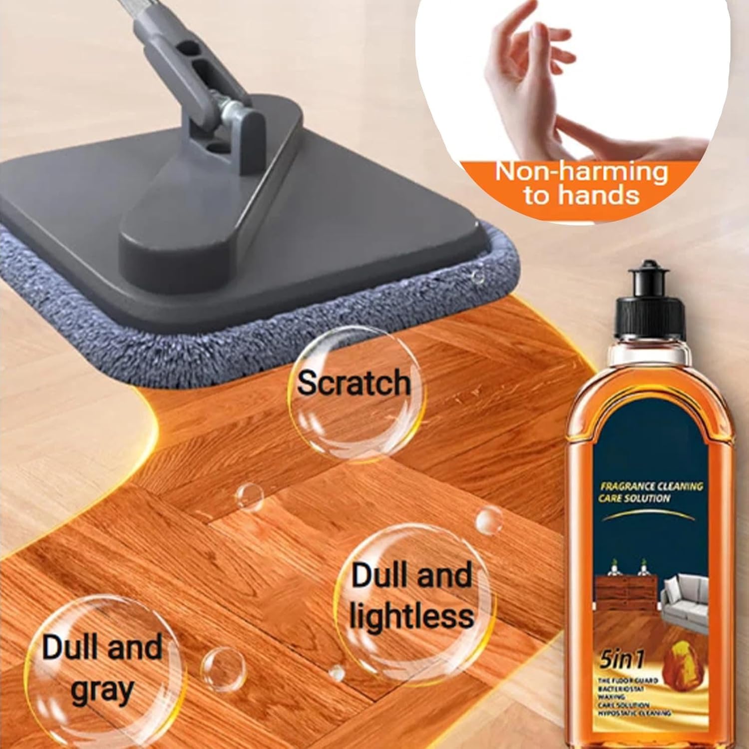 Genérico Munich Sunny Floor Cleaner, Spainho 5 in 1 Floor cleaner, 2025 New Hardwood Floor cleaner, Effortlessly Clean Your Flooring, Suitable for Hardwood and Tile Floors (1PCS)