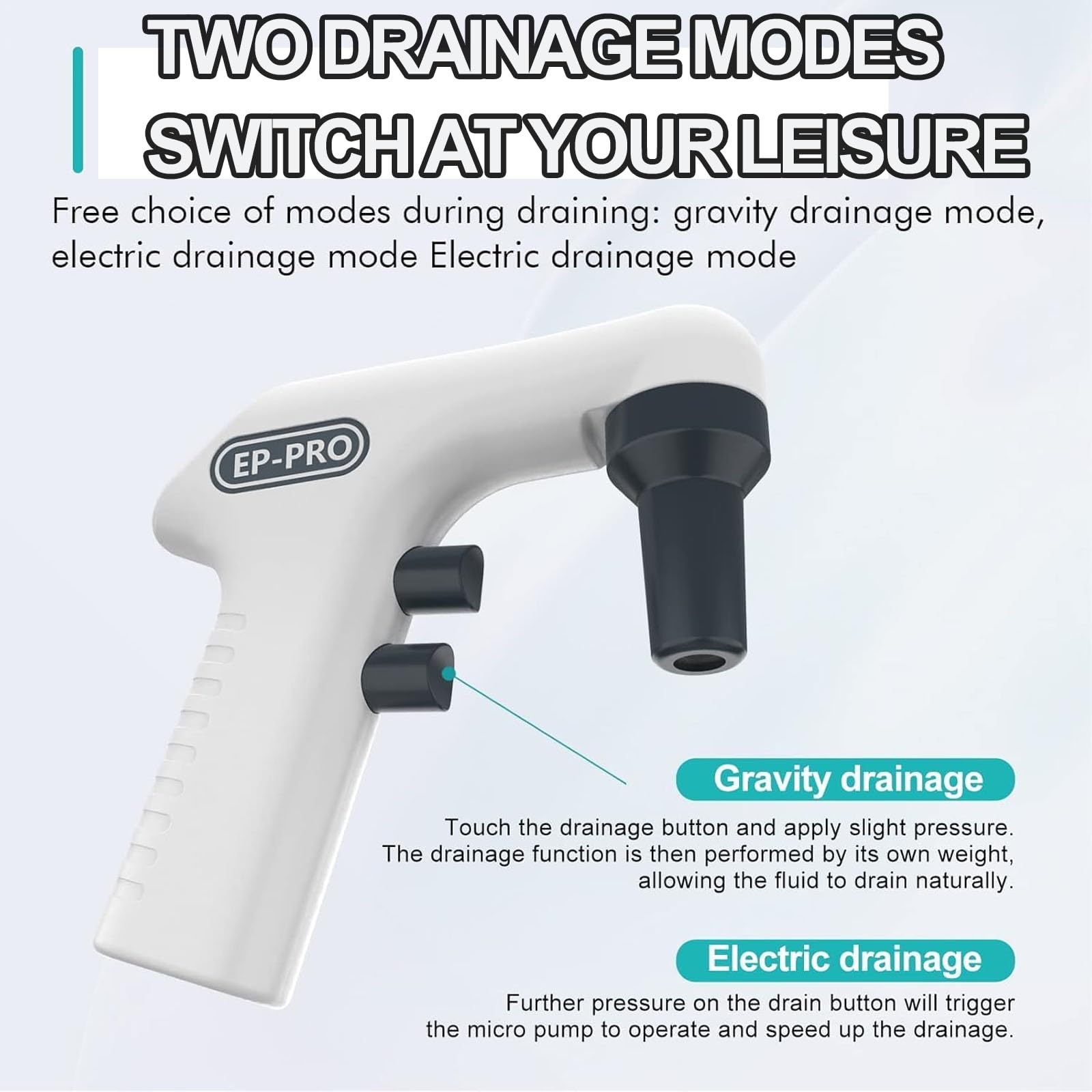 Regolatore digitale per pipette da 0,1-100 ml, con display LCD, 6 livelli di velocità, 2 modalità di drenaggio, ausilio per pipetta ricaricabile per uso in laboratorio