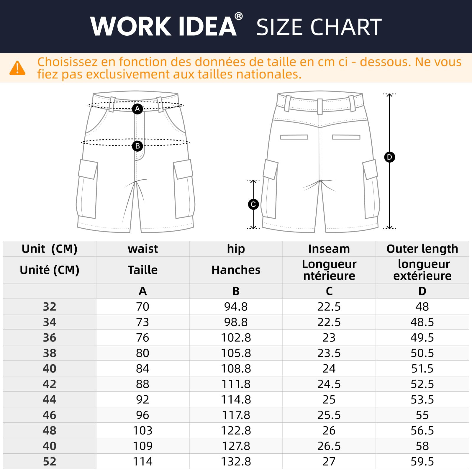 WORK IDEA Short de Travail Stretch pour Femme - Coupe ajustée - Élégance résistante pour Les Plus Hautes