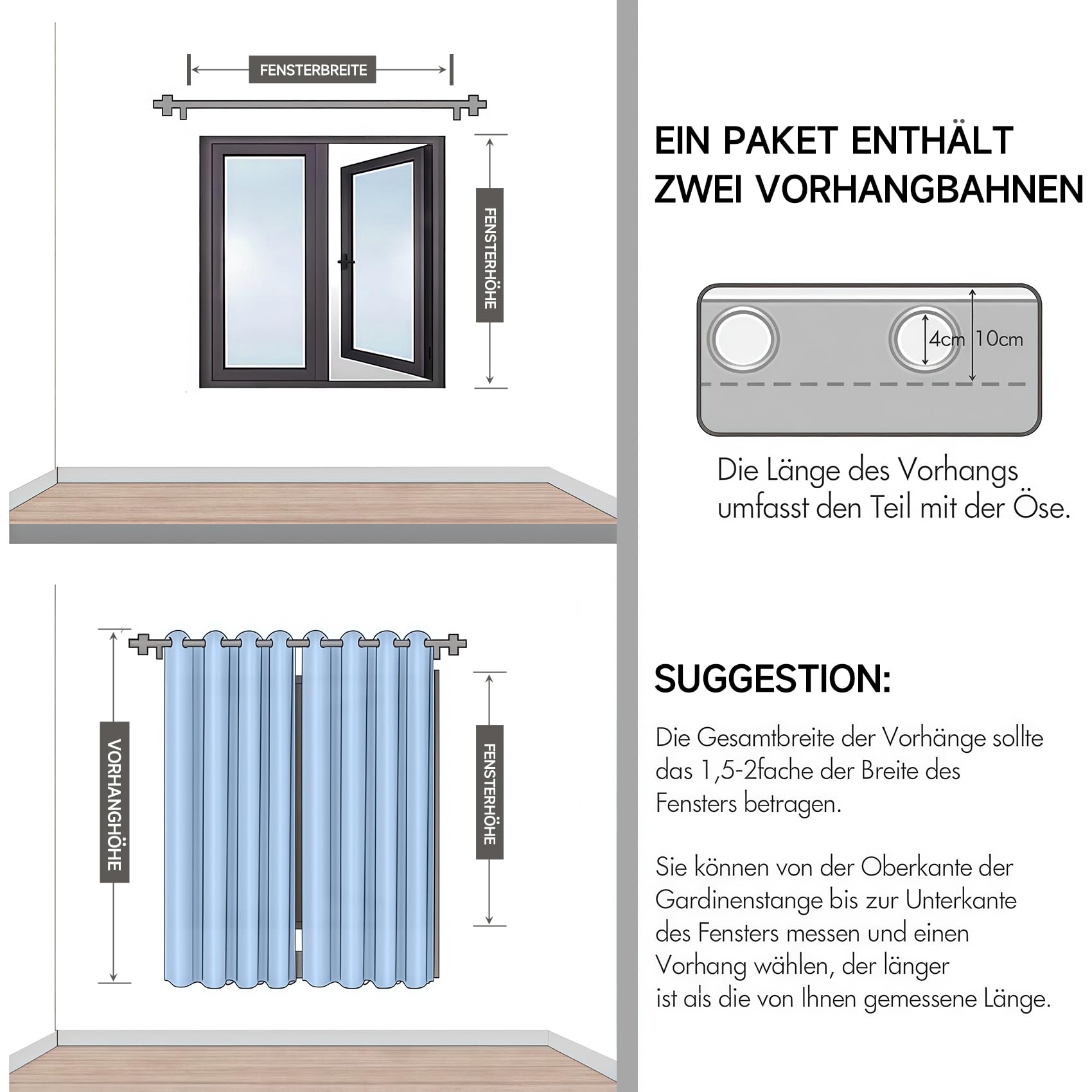 Generisch Wald Berglandschaft Vorhang, Aquarellmalerei Deko Vorhänge mit ösen, Verdunklungsvorhange 2er Set, Thermo Gardinen für Schlafzimmer Wohnzimmer H 200 x B 140 p-151