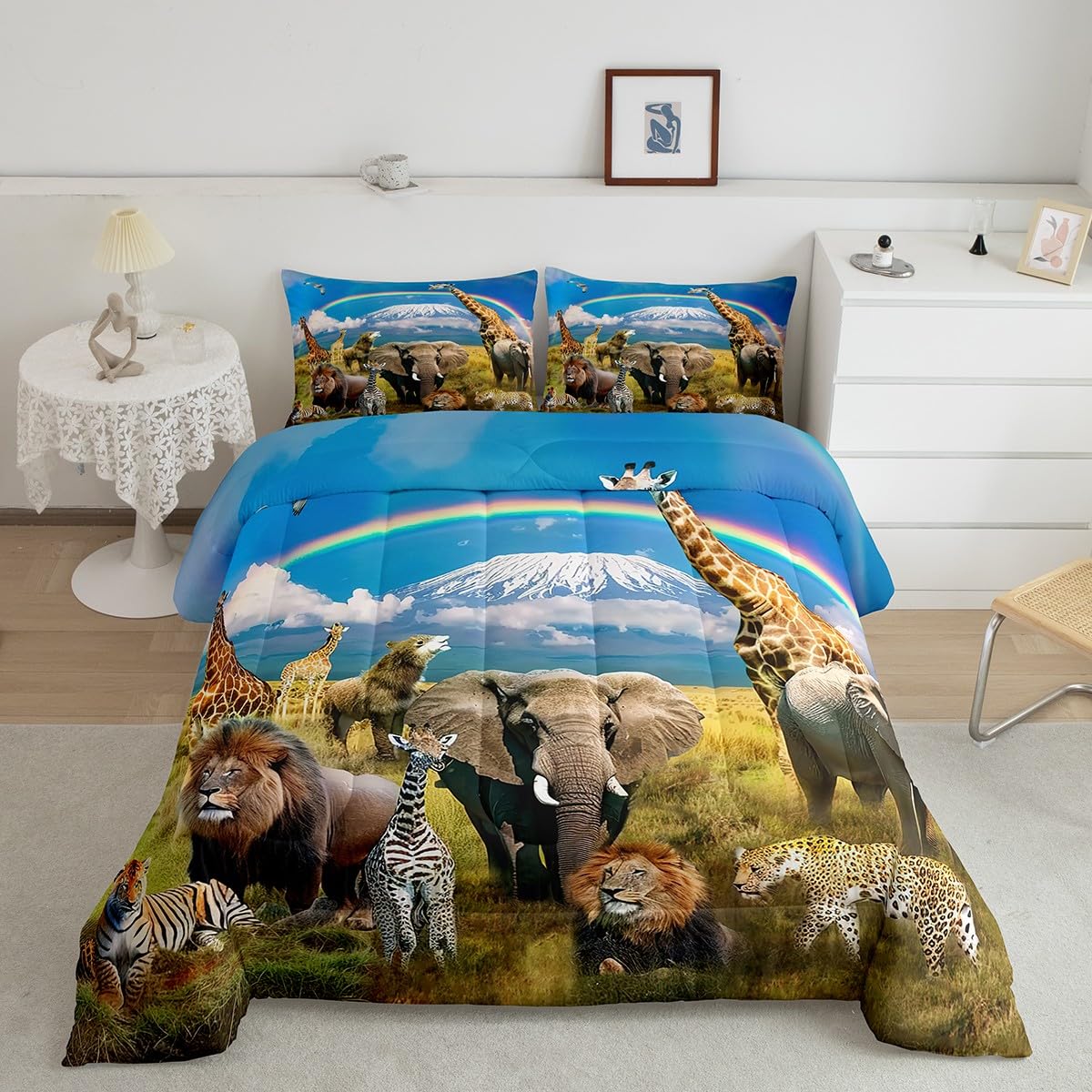 Floral Bedding Sets - Hummingbird Iris Flowers Comforter -25
