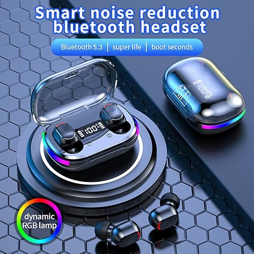 Miniatura 6 de Auriculares inalámbricos - Auriculares Bluetooth de 5.3 pulgadas - Micrófono integrado - Auriculares de sonido premium inmersivos - Estuche de carga