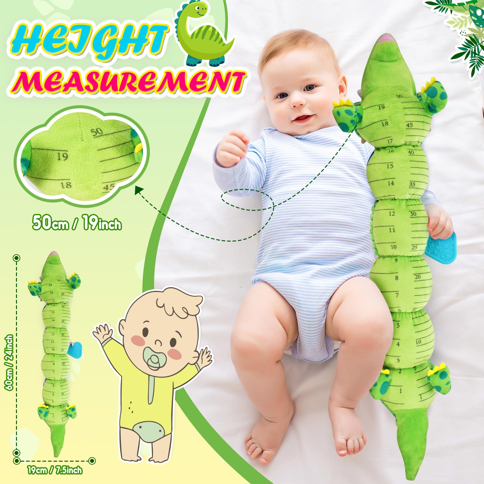 Dinosaur Toys for Boys - Soft Sensory Toys for 0-12 Months, Tummy Time Toys & Newborn Gifts