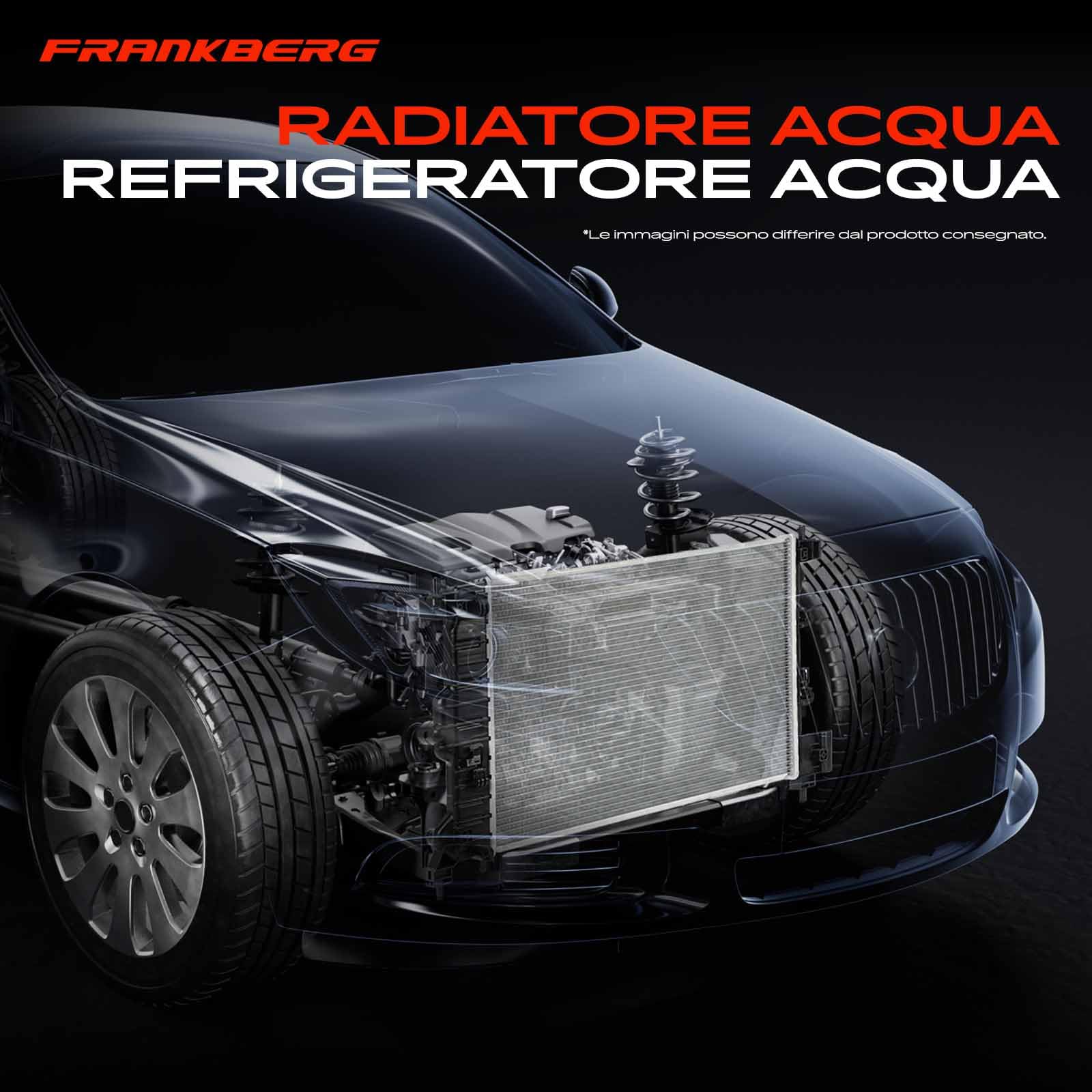 Frankberg Radiatore di Raffreddamento ad Acqua Cambio manuale | Compatibile con Picanto SA 1.0L 1.1L Benzina 2004-2011 Replace# 2531007000