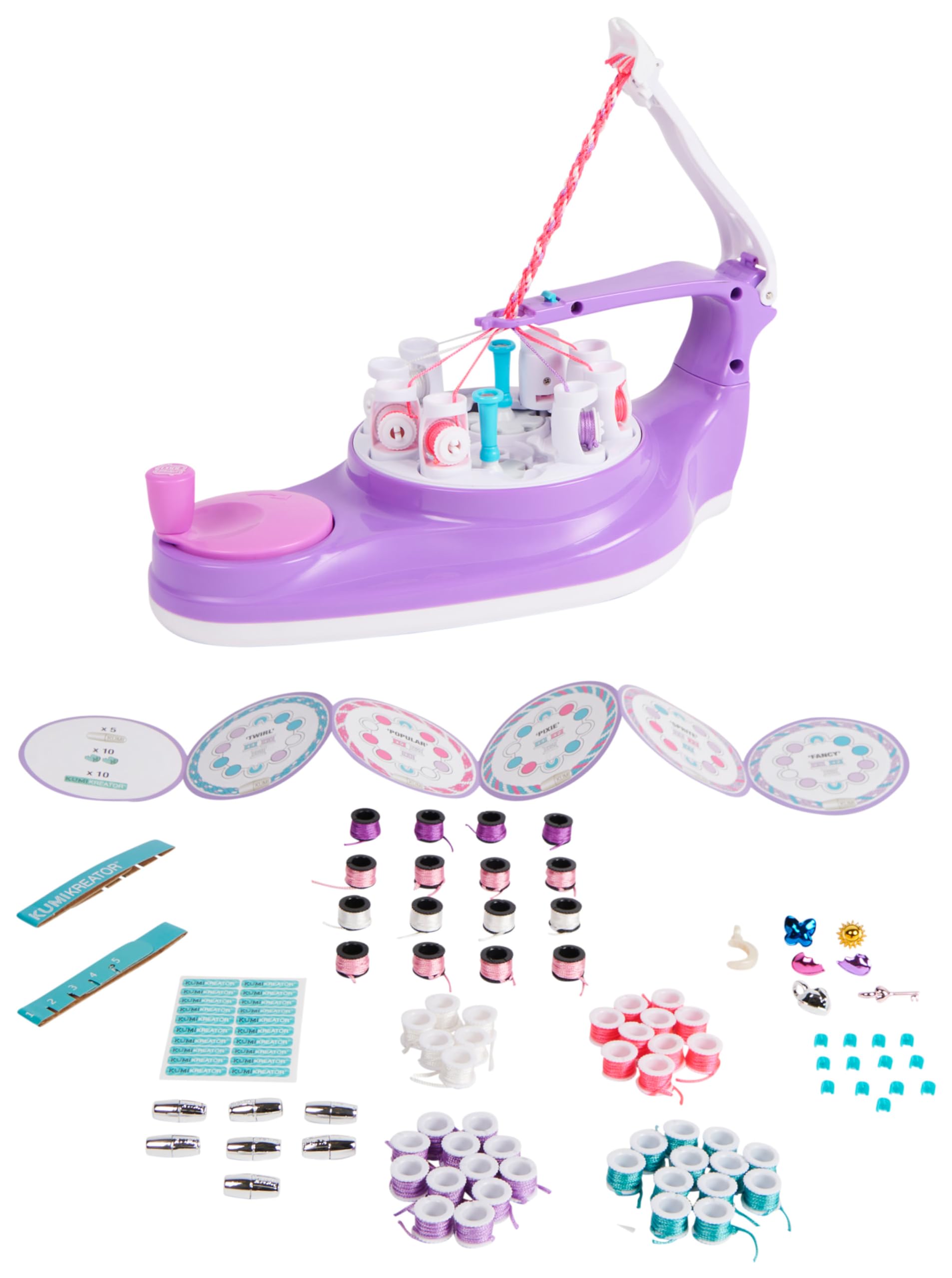 COOL MAKER - KUMIKREATOR 3 EN 1 - Kit de Manualidades niñas para crear Collares y Pulseras de la Amistad - 6064945 - Juguetes Niñas 8 Años +