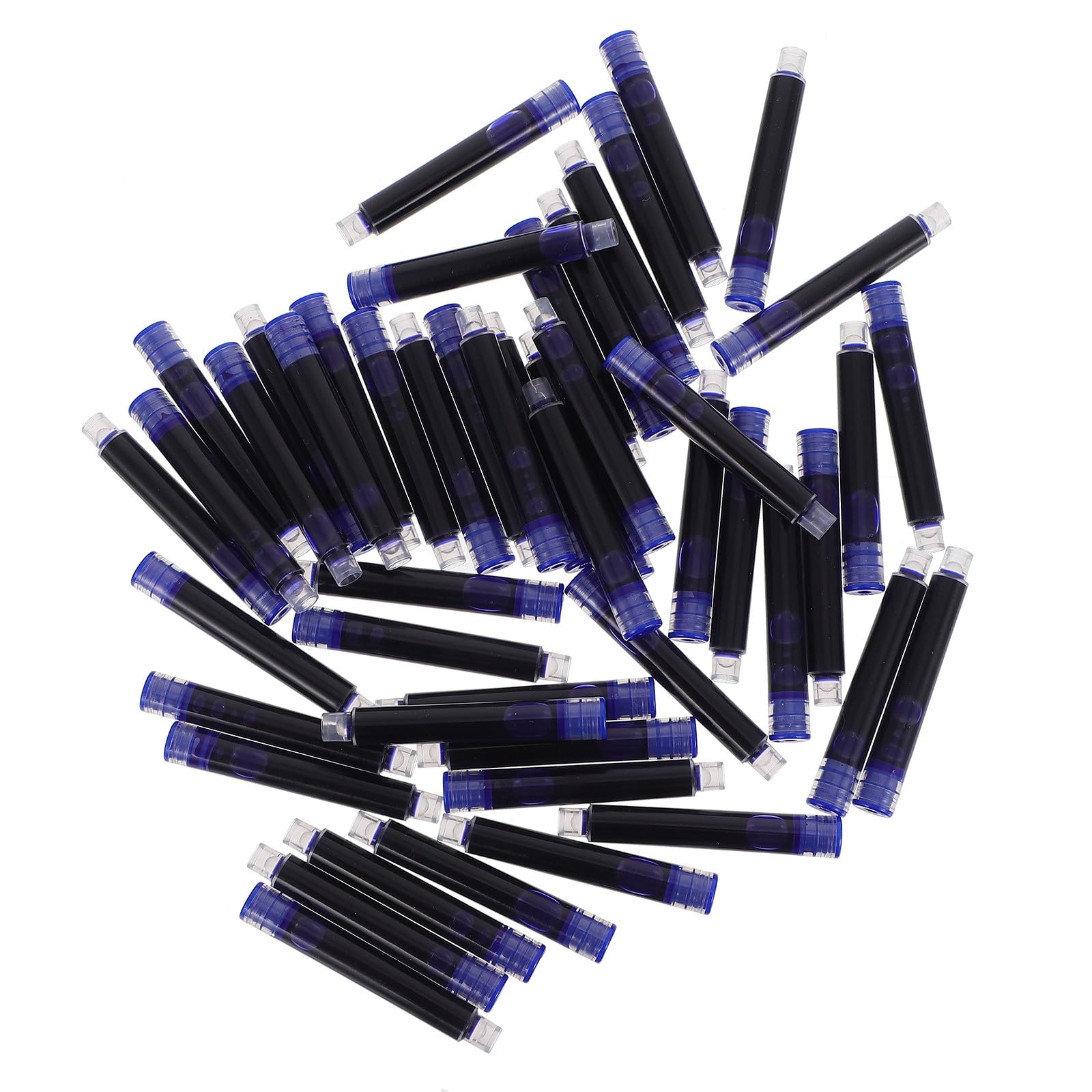 Cartucce per Penna Stilografica Blu in Plastico 100 Pezzi | Ricariche Sostitutive, Installazione Semplice, Confezione per Studenti e Uso Scolastico