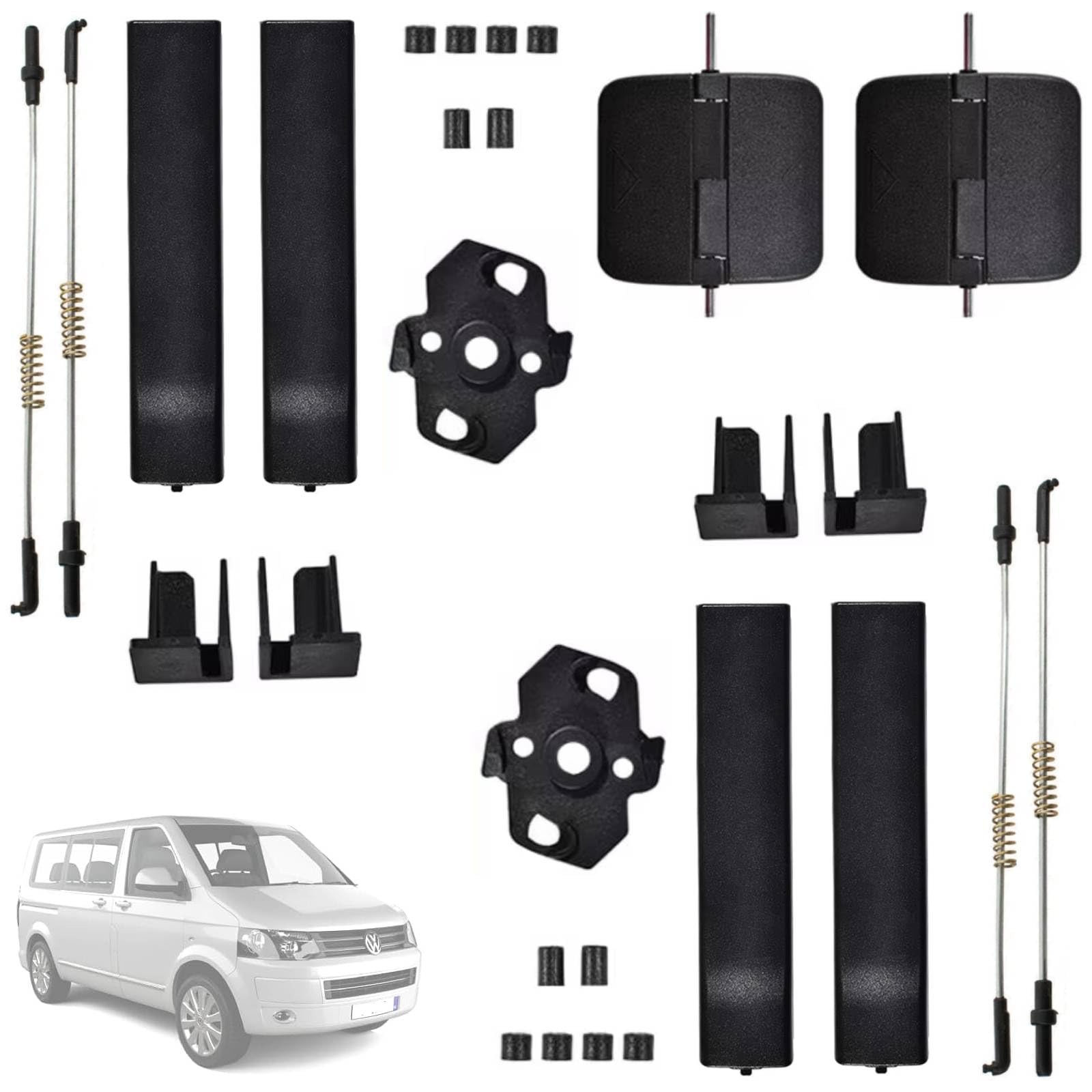 Twowinds - Kit Vitre Coulissante Latérale Compatible avec VW T5 Transporter Caravelle (2003-2015) T6 (2015-) - Côté Gauche, Droite - 7H0847781B - Poignée de Fenêtre - Fenêtre Coulissante (2 lots)