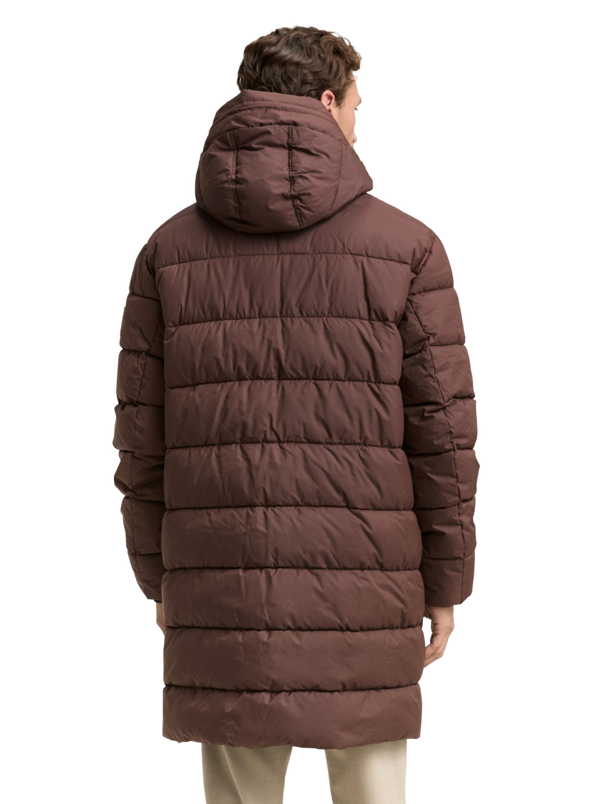 TOM TAILOR Męskie 1047209 Parka, 38833-Bag Brown, XL, 38833 - Bag Brown, XL