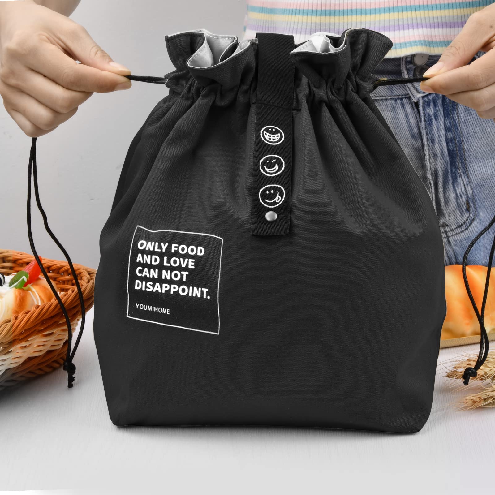 Sac Repas Isotherme 9L - Toile De Coton - Sac à Lunch Pliable Et Lavable - Idéal Bureau Ou Pique-Nique
