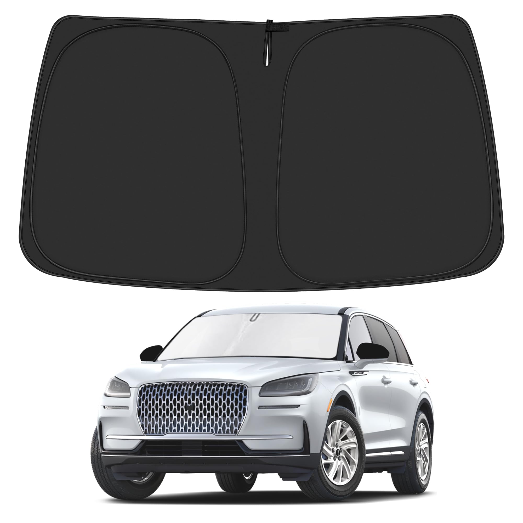 Windshield Sun Shade for 2020-2025 Lincoln Corsair Accessories, Foldable Window Sunshade Sun Visor Protector, Front Windshield Sunshade Sun Shield Blocks UV Rays Heat