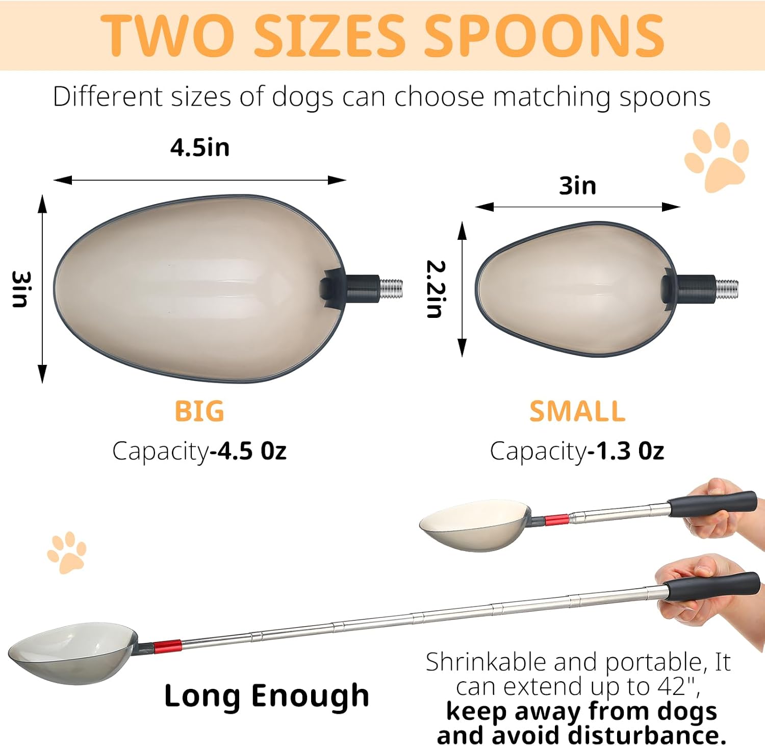 Nuanchu 4 Pcs Dog Urine Collection Kit Includes Pet & Cat Telescopic Urine Sample Collection, Pee Test Strips, Reusable Spoons and Cups for Veterinary Supplies
