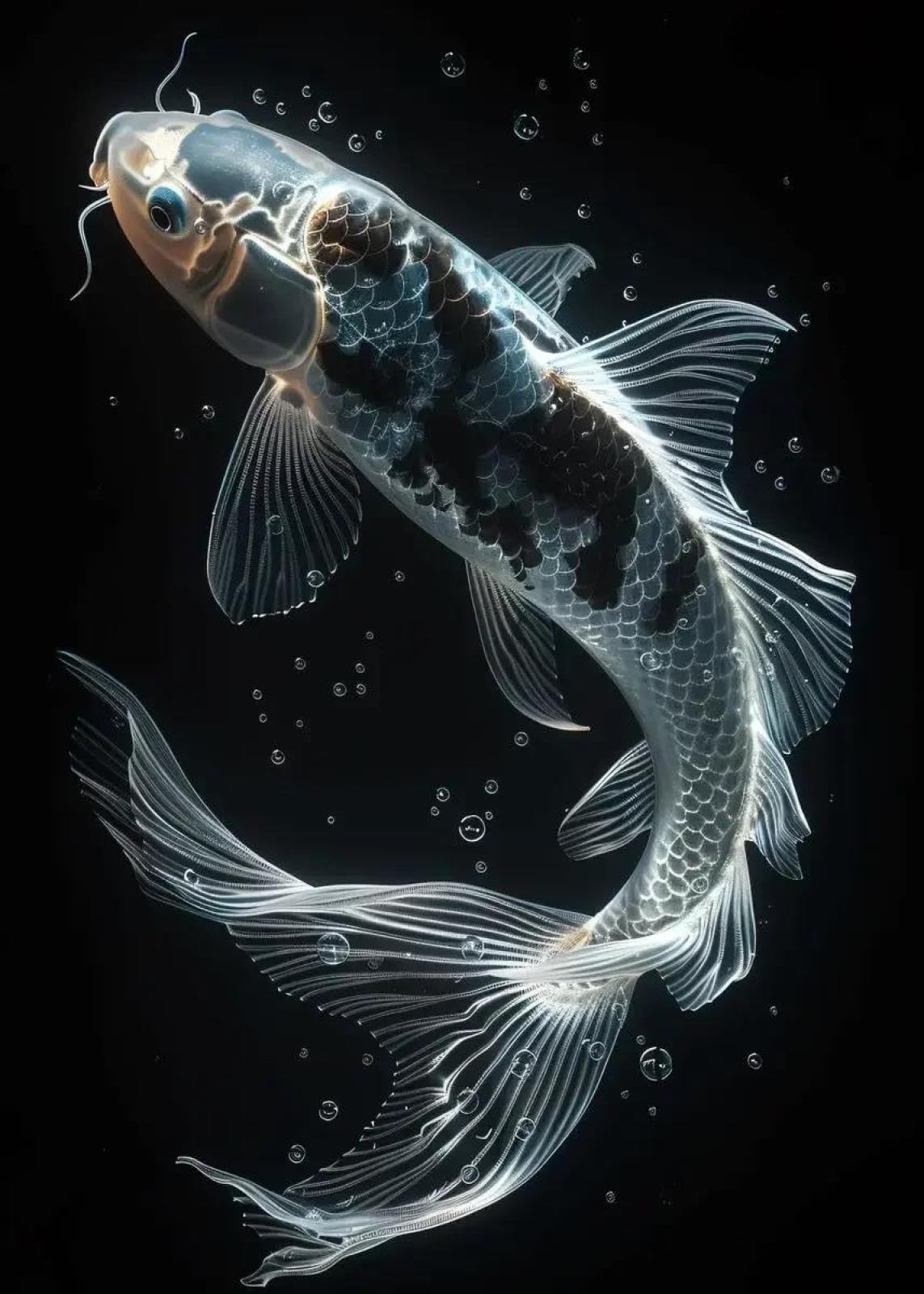 SHINERING Retro Carp Koi Fish Canvas Painting Wall Art Posters Prints Picture For Living Room Bedroom Office Decor A13 21X30Cm Unframed