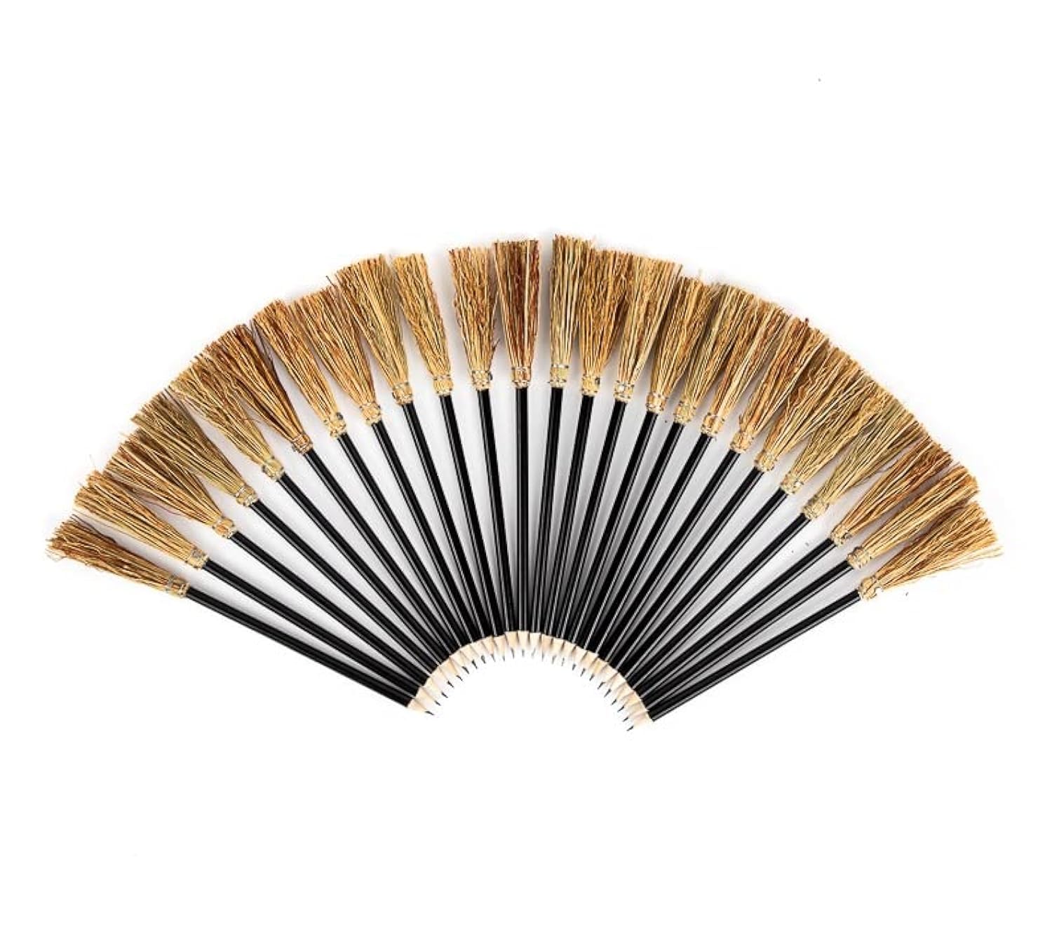 25 pencils with broom, 26 cm, black.