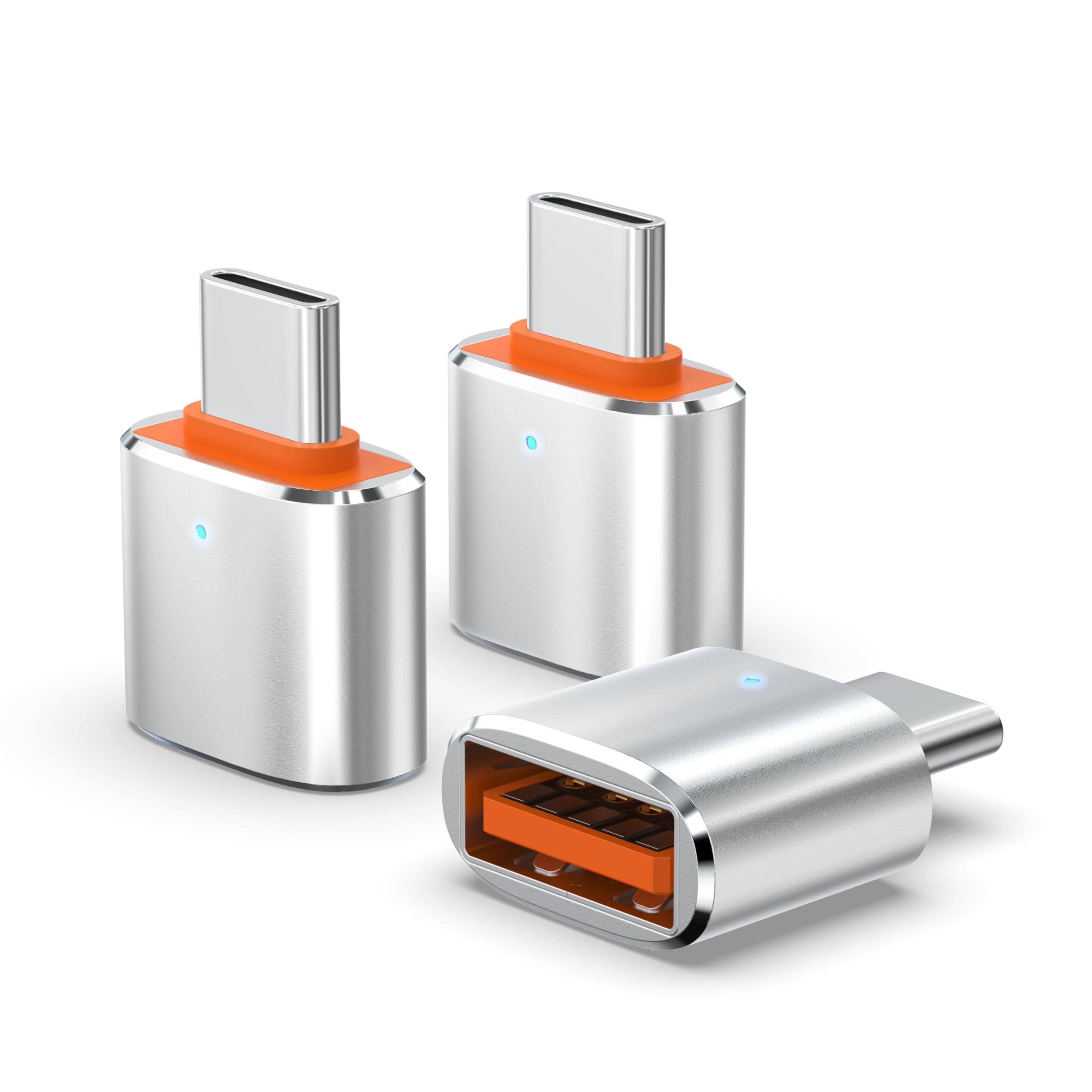 3Pack Upgraded USB C to USB Adapter, High-speed data Transfer, USB C Male to USB 3.0 Female OTG Adapter for iPhone17 16 15, Mac, iPad, Samsung Galaxy S24 S25,Notebook, and More Type C Devices