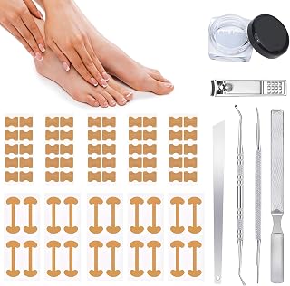 Professional Ingrown Toenail Set Includes Breathable Ingrown Toenail Strips, Ingrown Toenail Removal Kit, Corrector Patch, Toenail Lifter, Toenail Clipper, Pedicure Tools