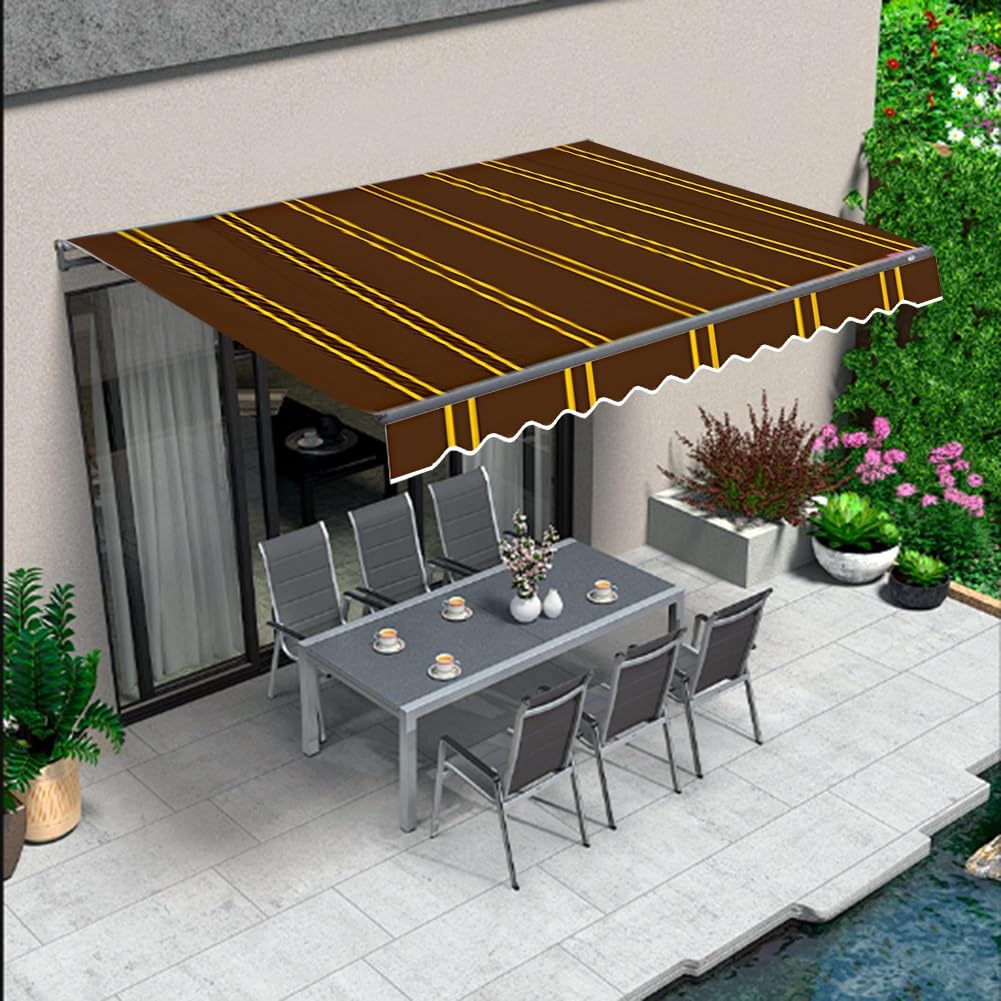 Markiza Premium Green na patio – odporna na warunki atmosferyczne, osłona przeciwsłoneczna z ochroną przed promieniowaniem UV, na taras, balkon, zapasowa tkanina
